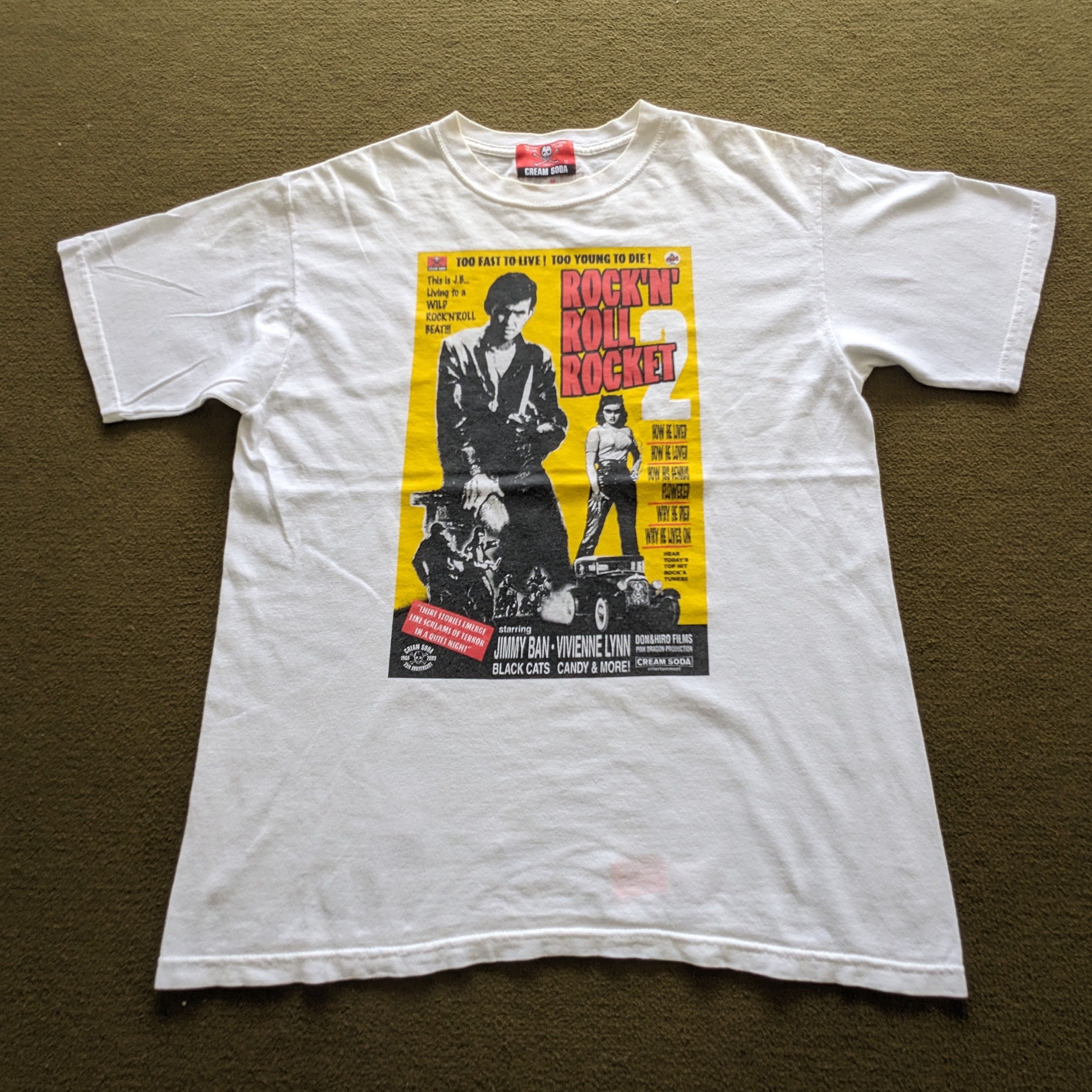 Vintage Vintage CREAM SODA Rock 'N' Roll T-shirt Size US M / EU 48-50 / 2 - 1 Thumbnail