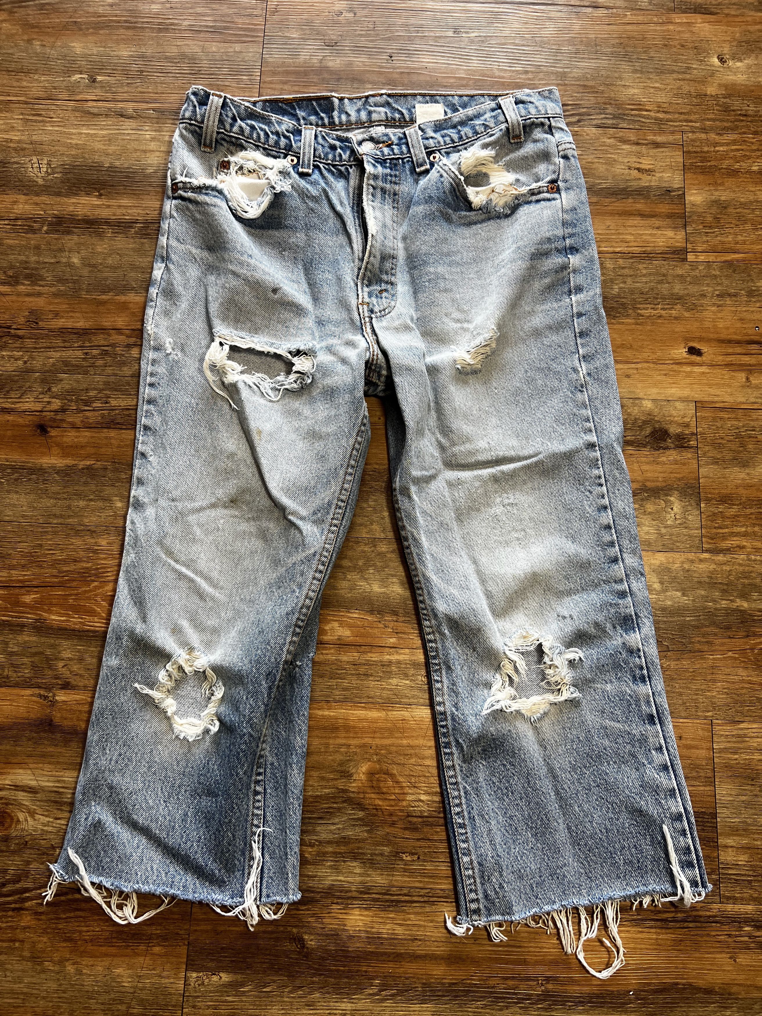 Levi's Vintage Clothing Vintage 1980's 517 Levi's Orange Tab Bootcut Cut Off Jeans Size US 31 - 2 Thumbnail