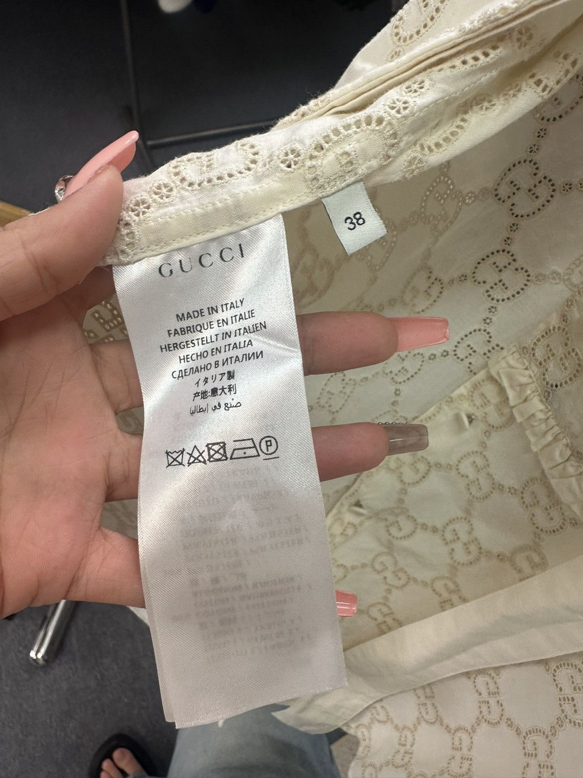 Gucci Gucci Sheer Long Sleeve Logo Blouse-2506 Size M / US 6-8 / IT 42-44 - 11 Thumbnail