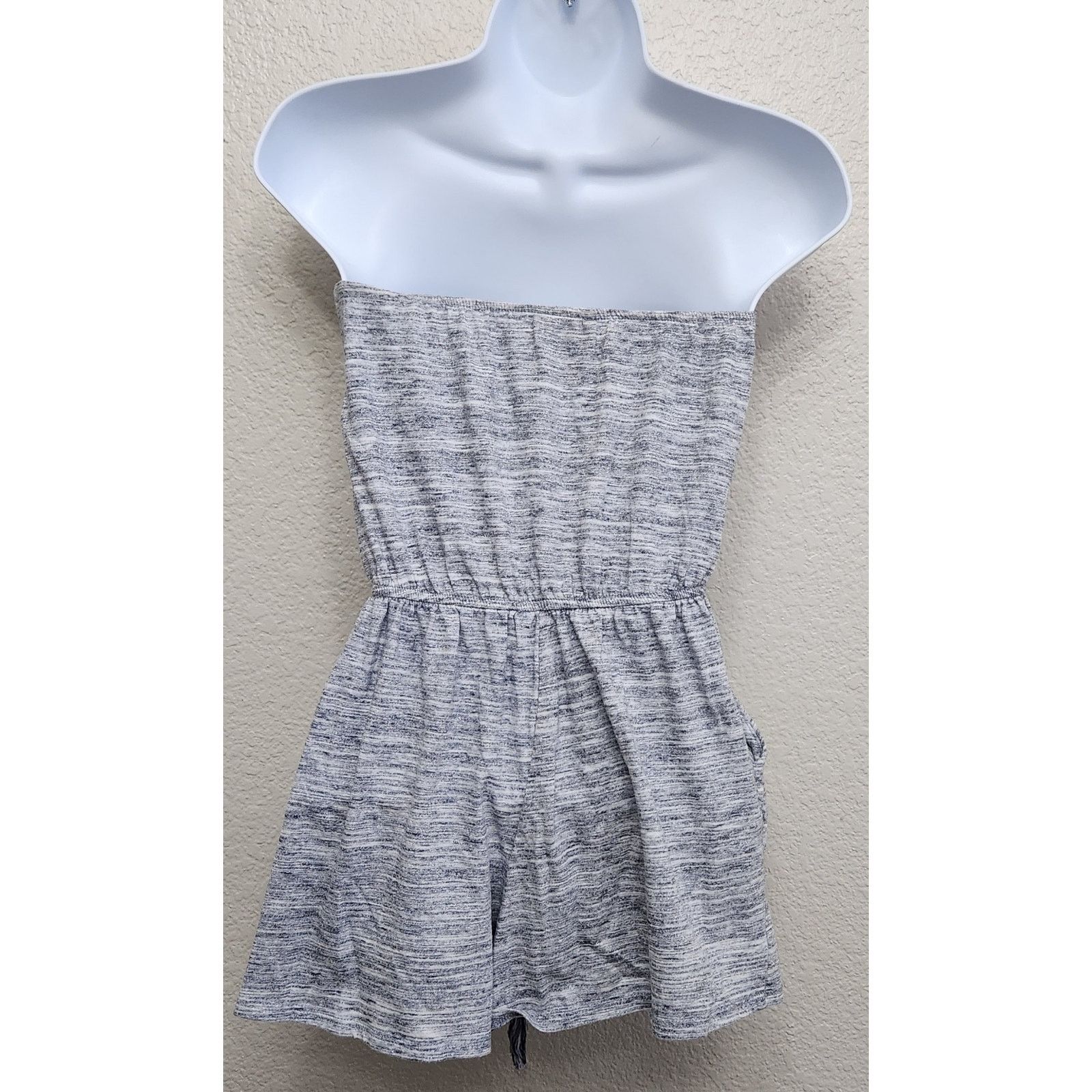 Other Mossimo Supply Co Gray Heathered Strapless Romper XS Size 22" - 3 Thumbnail