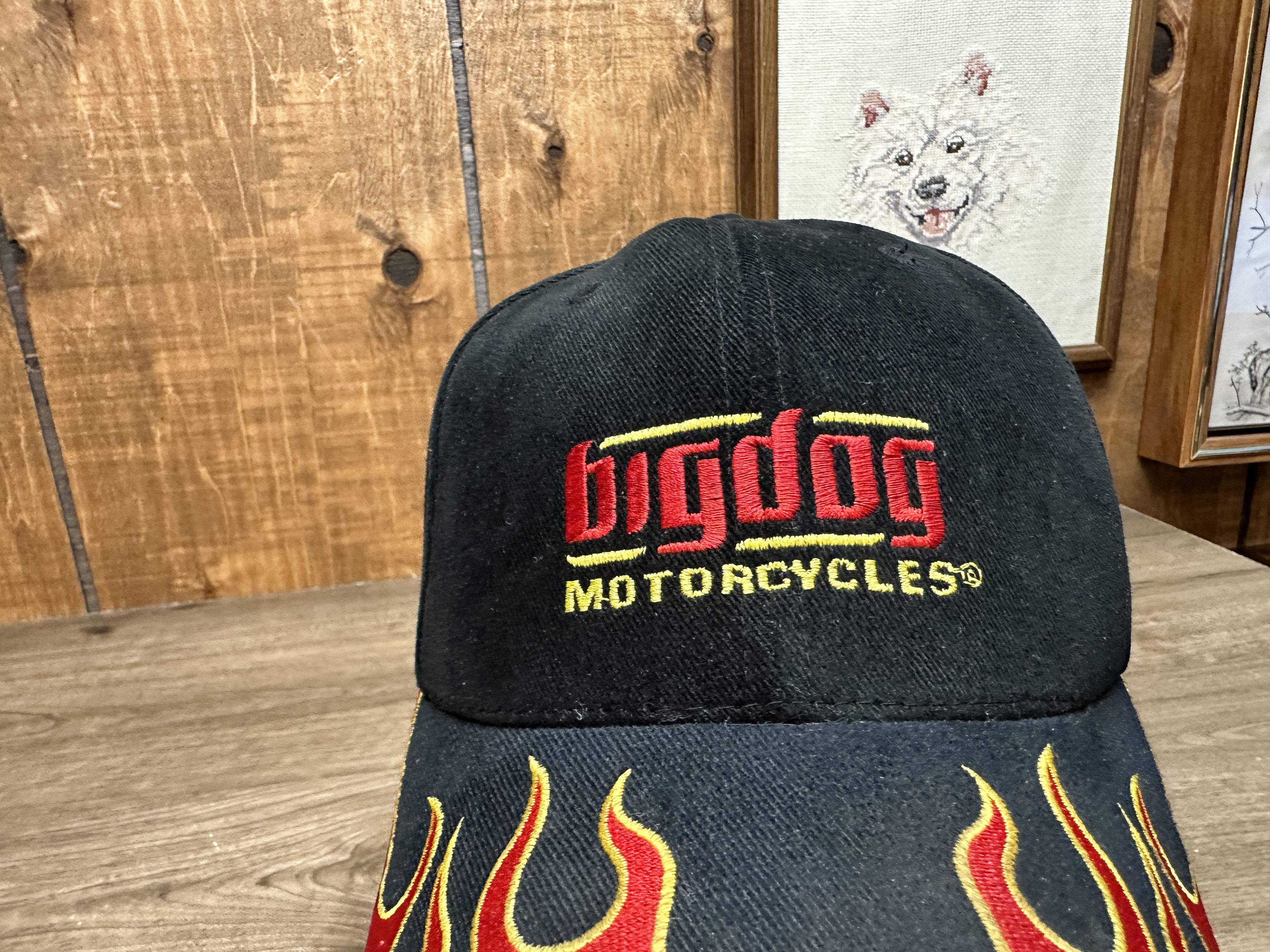 Big Dogs × Harley Davidson Y2K Biker Flames Big Dog Motorcycles Flex Cap L/XL NWOT Size ONE SIZE - 3 Thumbnail