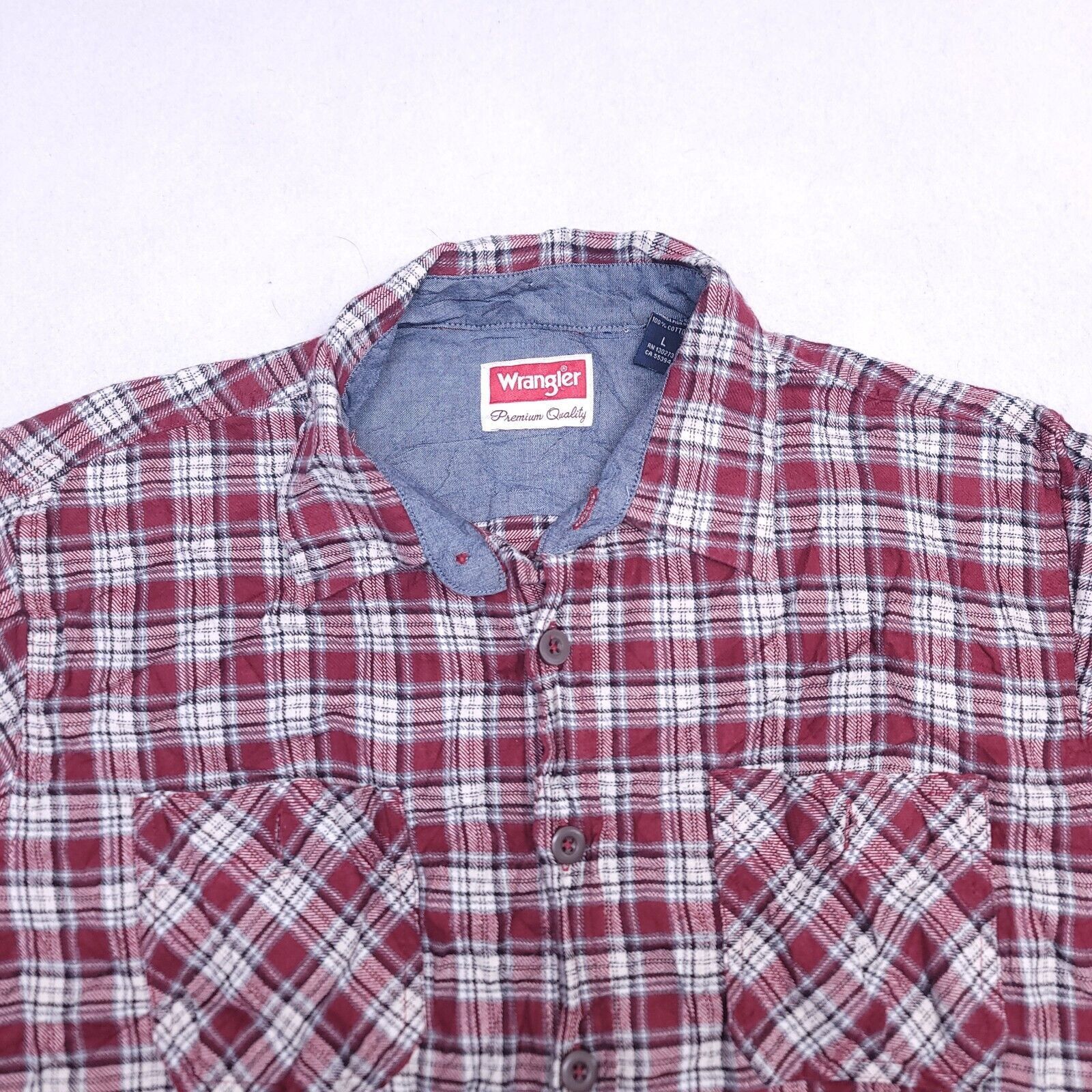 Wrangler Wrangler Tartan Flannel Shirt Mens Size Large L Red White Size US L / EU 52-54 / 3 - 1 Thumbnail