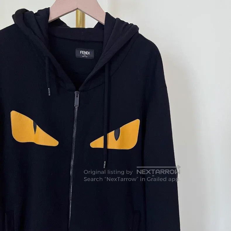 Fendi Fendi Monster eye hooded knit zipper jacket Size US L / EU 52-54 / 3 - 2 Thumbnail