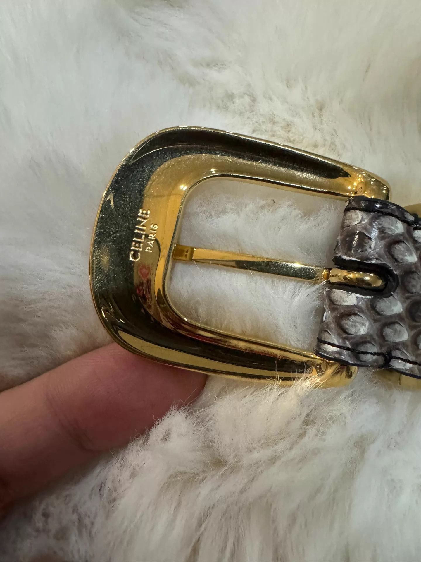 Celine Celine Rare Leather Gold Buckle Belt 80cm Size ONE SIZE - 4 Thumbnail