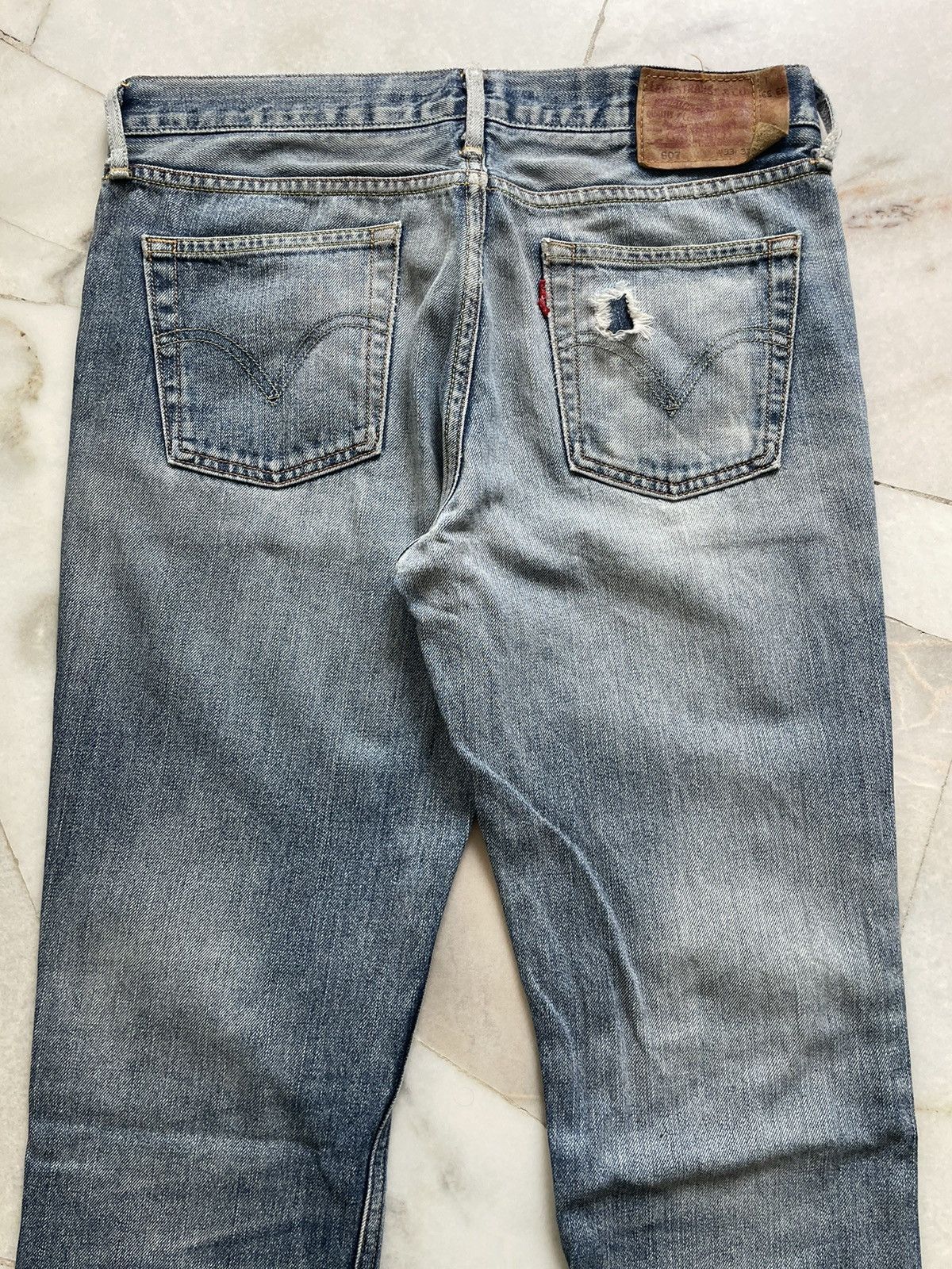 Levi's Rare Vintage Levis 607 Pencil Fit Flared Gothic Jeans Size US 32 / EU 48 - 4 Thumbnail