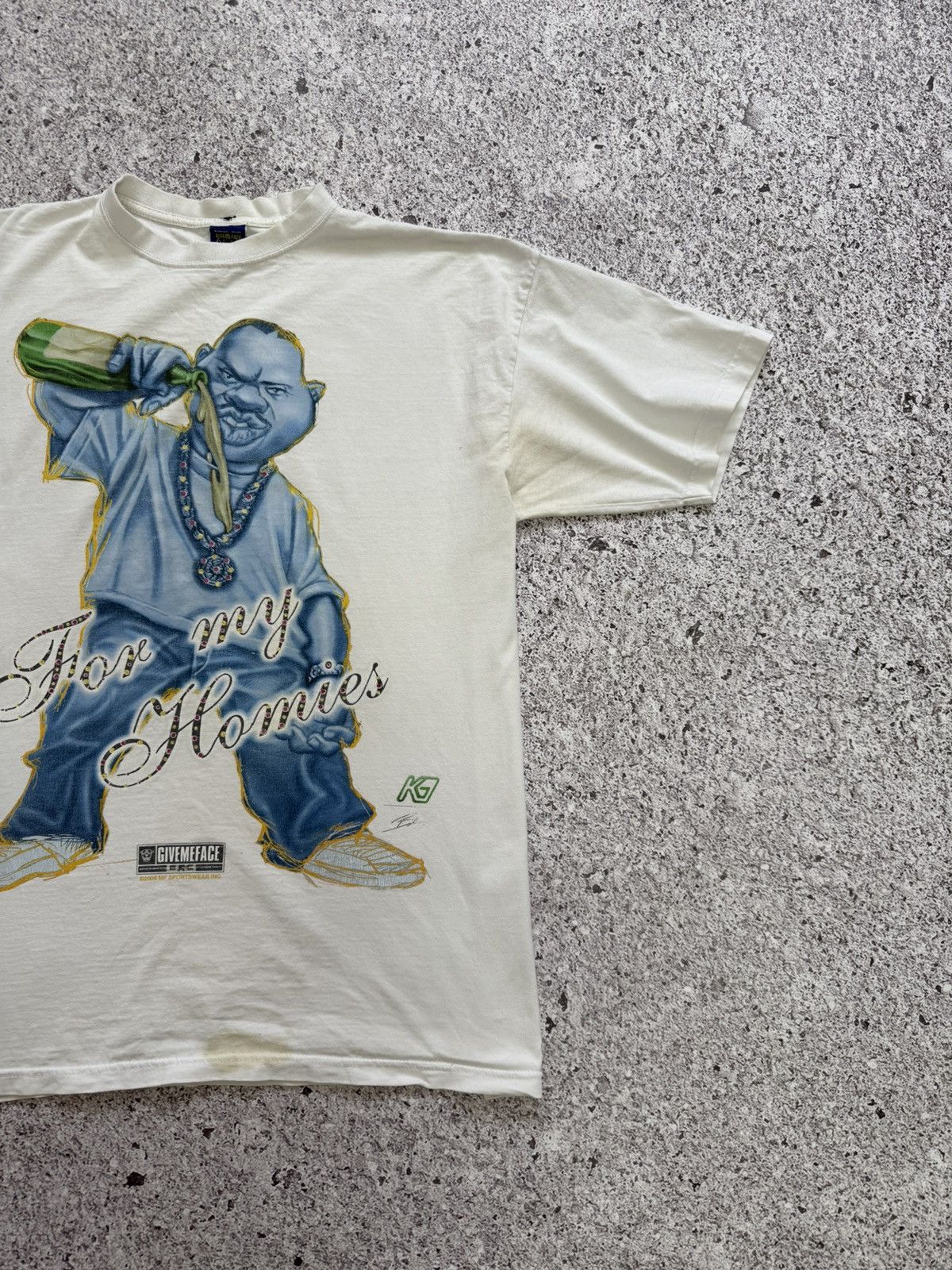Affliction × Rap Tees × Vintage Vintage 2006 Give Me Face For My Homies Rap T-Shirt Hype Y2K Size US XL / EU 56 / 4 - 4 Thumbnail