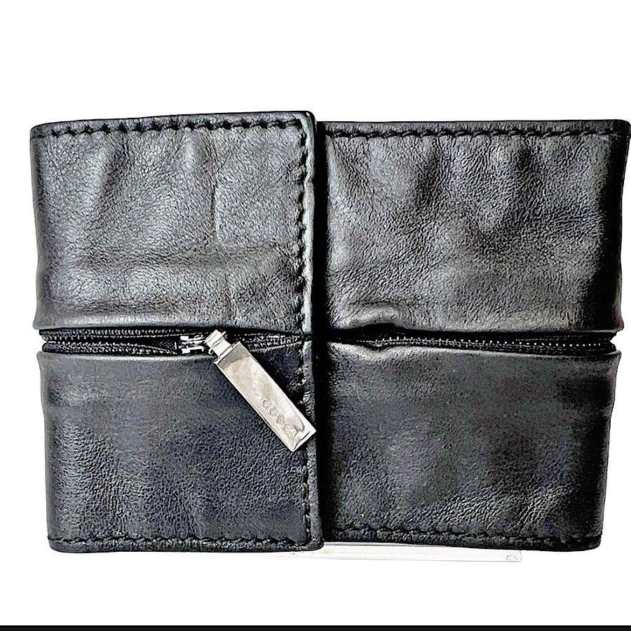 Gucci Authentic Gucci Tom Ford Black Leather Zip Cuff Bracelet Size ONE SIZE - 5 Thumbnail