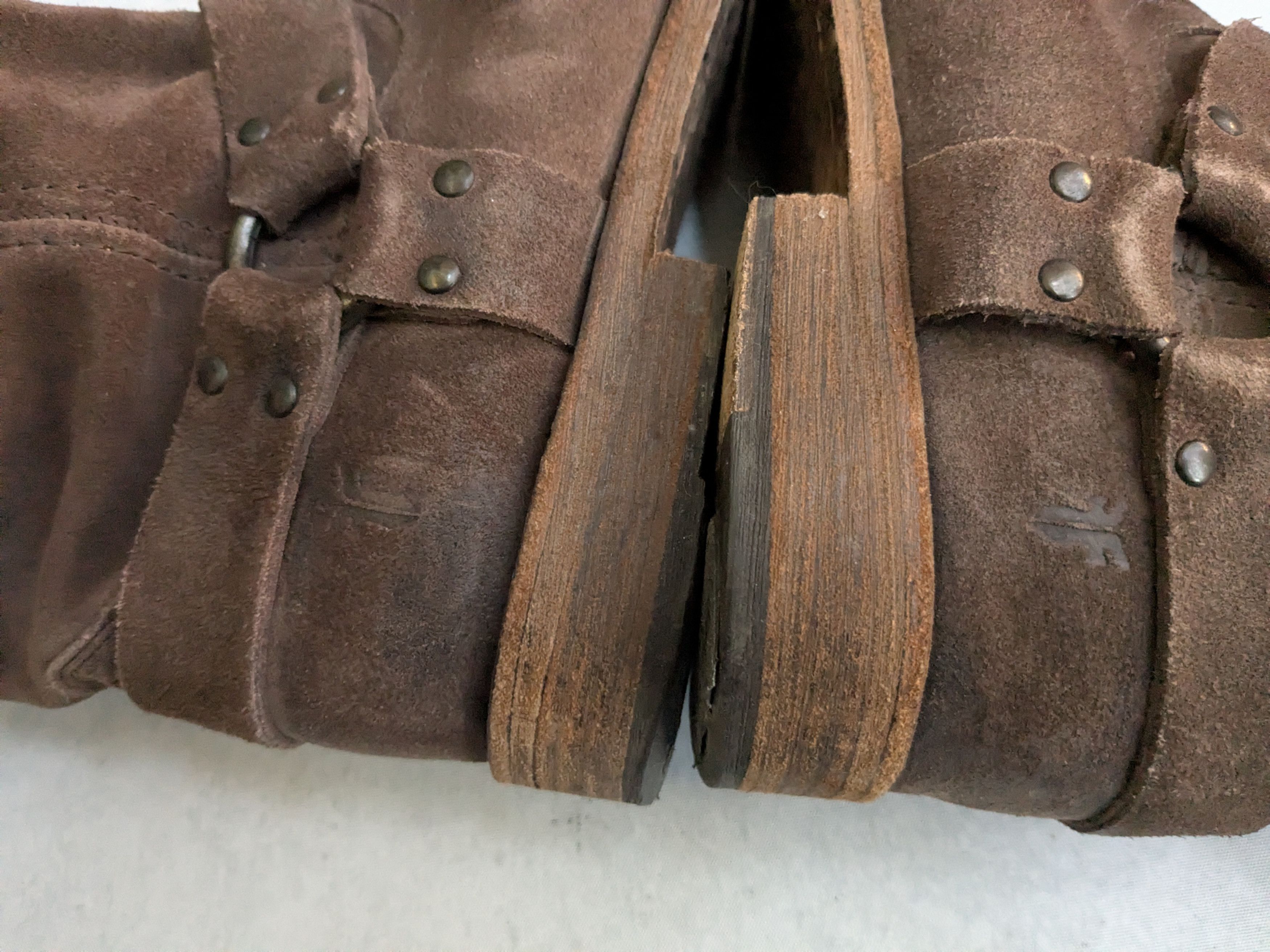 Frye Frye Harness Boots Brown 13 D Suede Leather Buckle Size US 13 / EU 46 - 12 Thumbnail