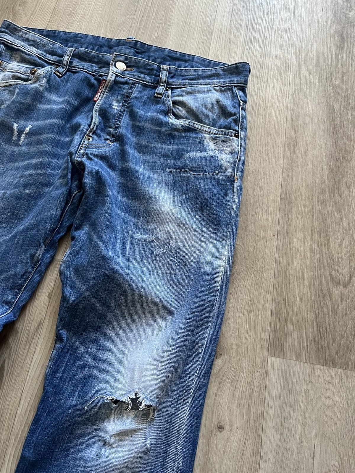 Dsquared2 Dsquared2 Denim Blue Distressed Jeans Size US 32 / EU 48 - 4 Thumbnail