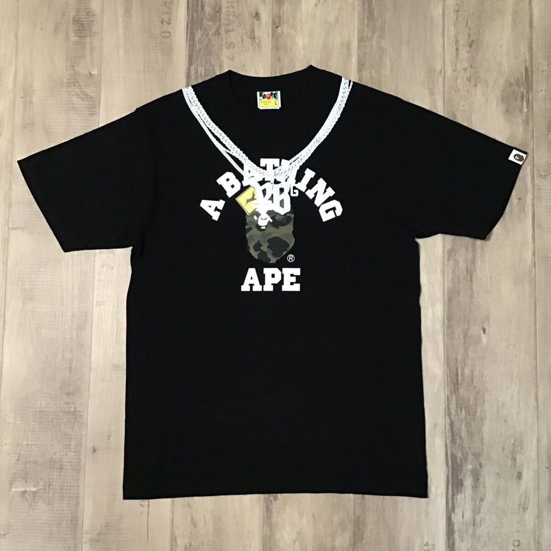 Bape BAPE × Yellow Bucks Necklace College Logo T-shirt APE Size US L / EU 52-54 / 3 - 1 Thumbnail