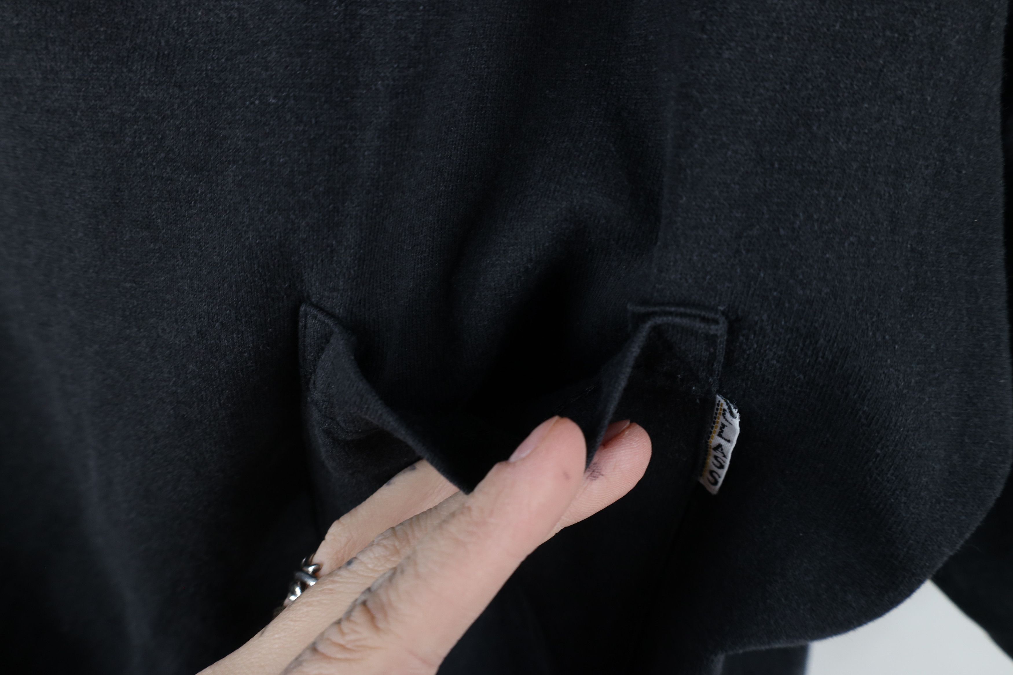 Vintage Vintage 90s Streetwear Blank Pocket T-Shirt Black Cotton USA Size M / US 6-8 / IT 42-44 - 6 Thumbnail