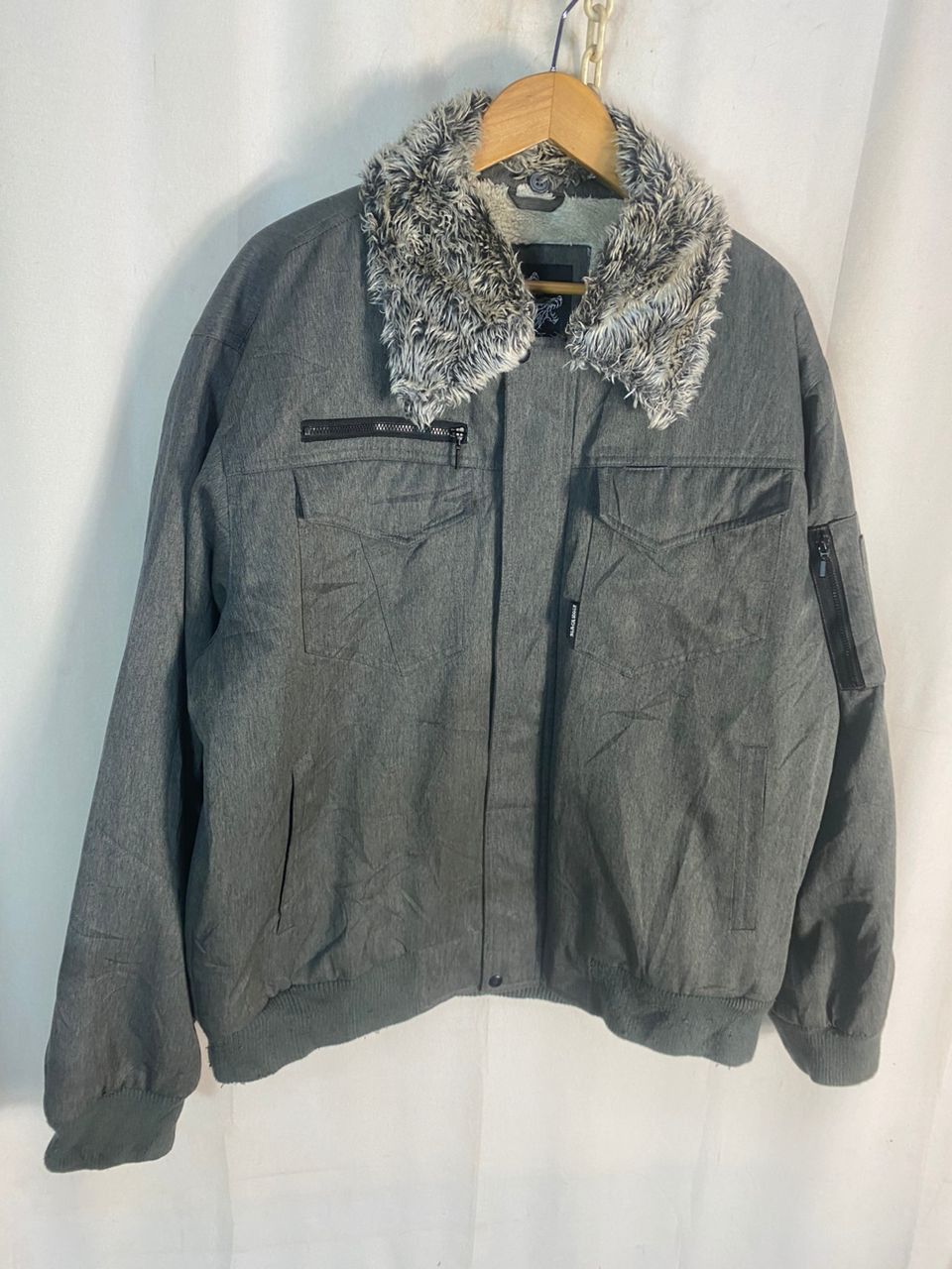 Japanese Brand Next black wolf Bomber jacket Size US XL / EU 56 / 4 - 3 Thumbnail