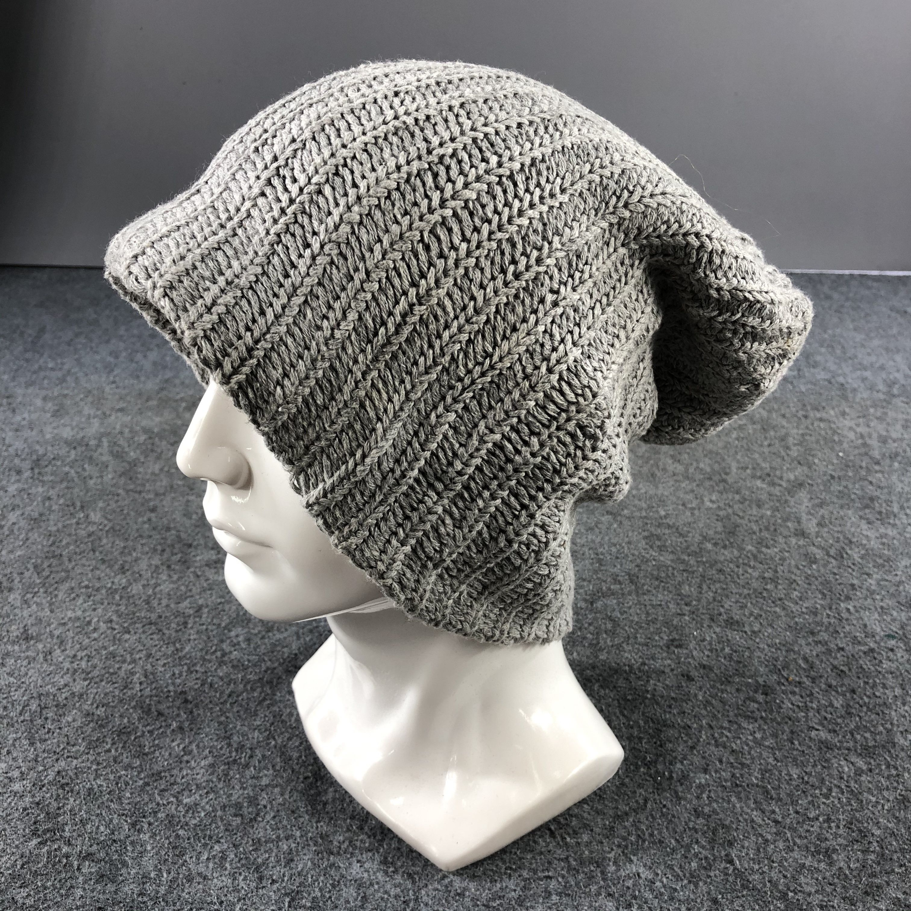 Vintage Unknown Made in USA Grey Beanie Cotton Snowcap Snow Hat B483 Size ONE SIZE - 1 Thumbnail