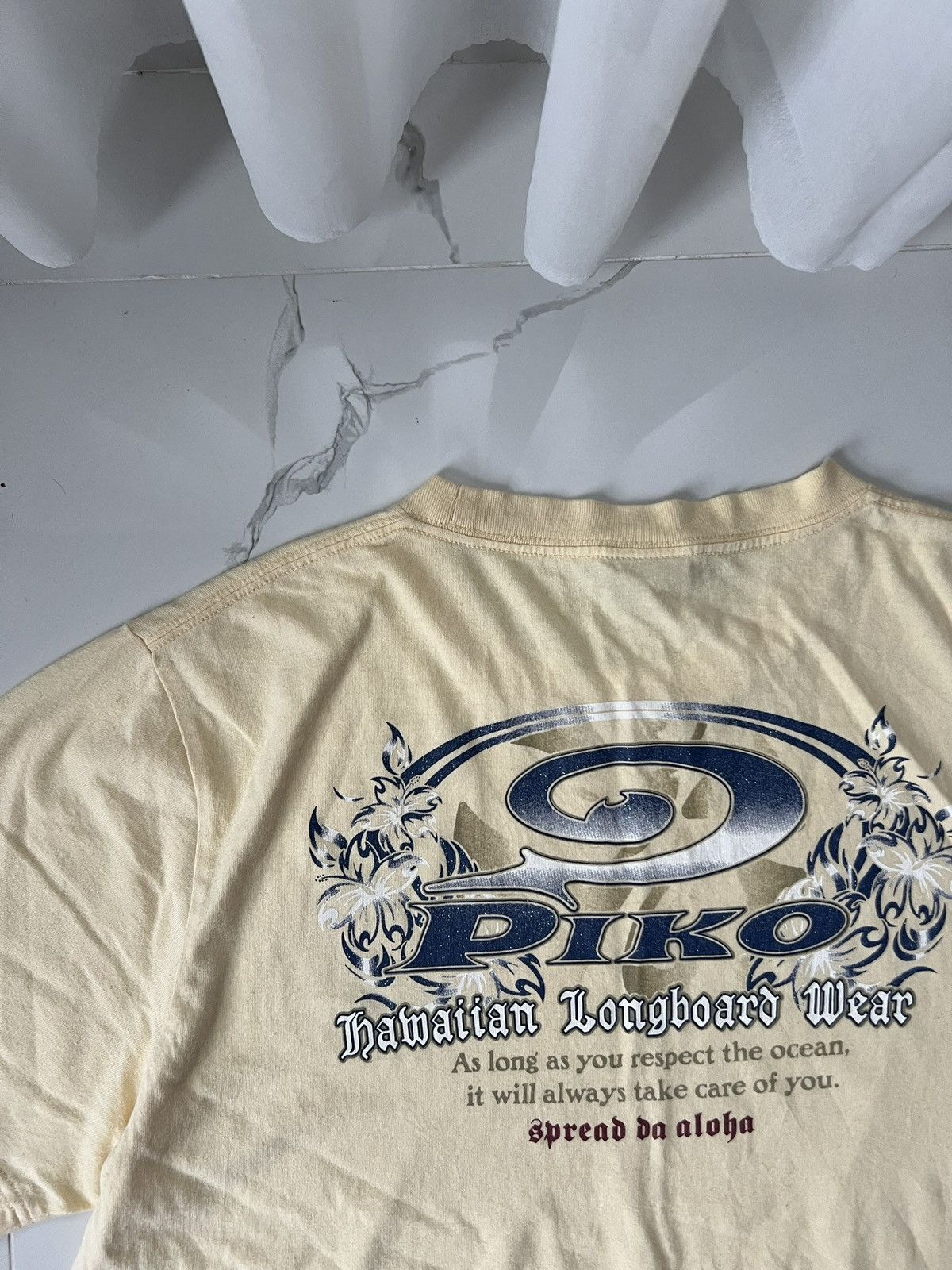 Vintage 00’s PIKO RARE HAWAIIAN LONGBOARD WEAR RETRO SURF TEE Y2K Size US XL / EU 56 / 4 - 3 Thumbnail