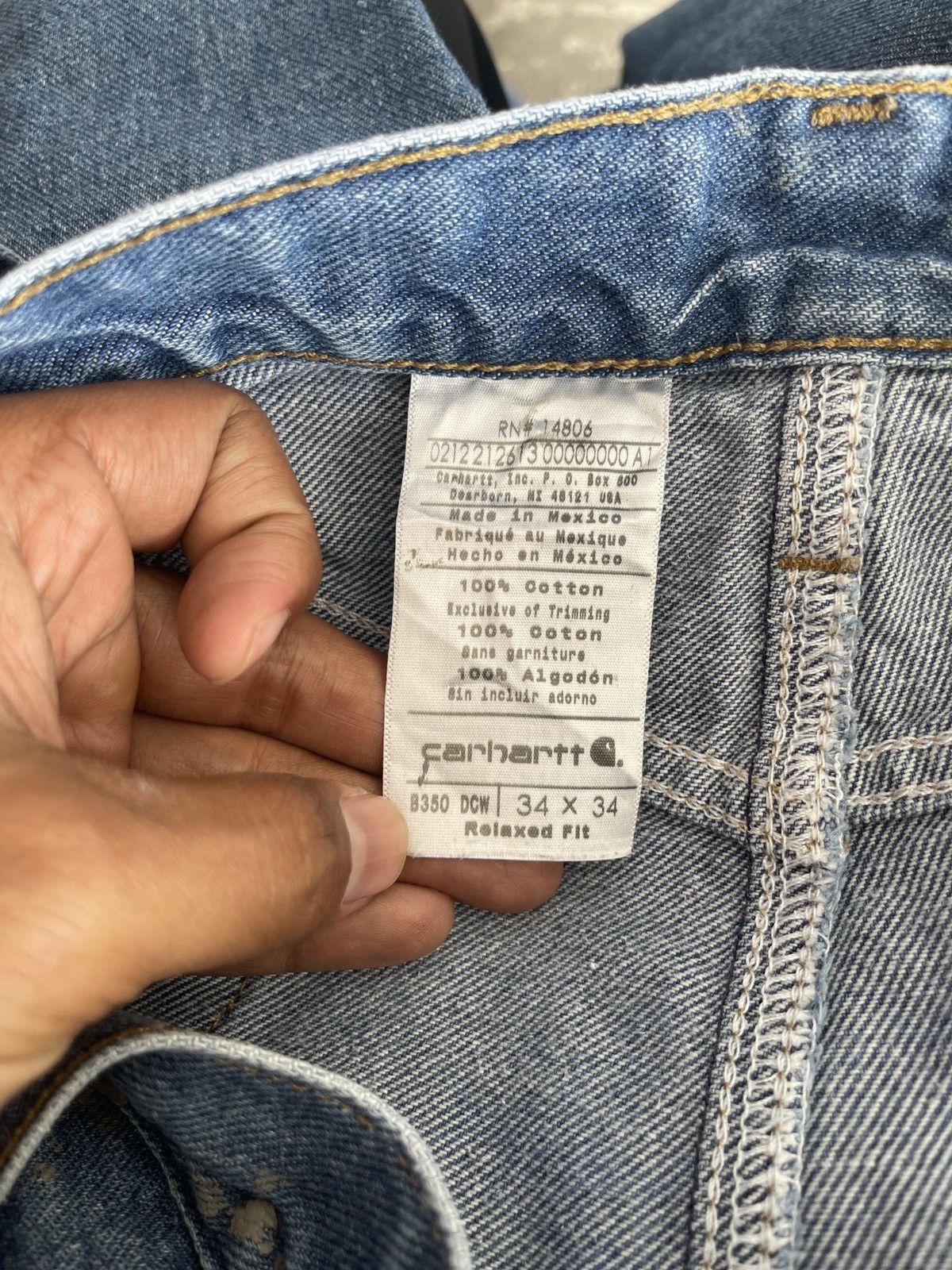 Carhartt Distressed Paint Stains Carhatt Relaxed Fit Denim Size US 34 / EU 50 - 8 Thumbnail