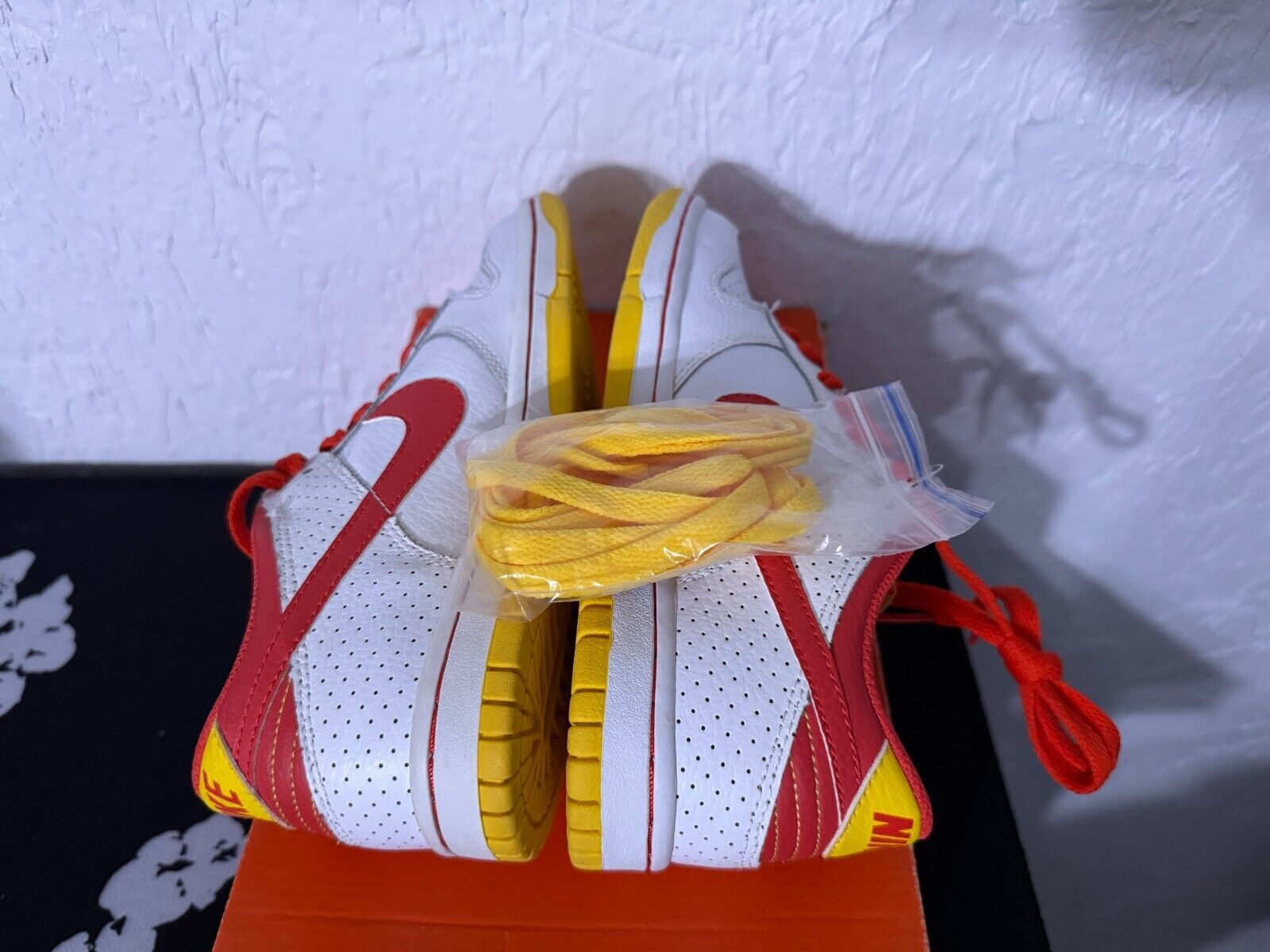 Nike × Vintage Nike NYX Dunk Low Ronald McDonald White Red Yellow US 4Y Size US 5.5 / IT 35.5 - 9 Thumbnail