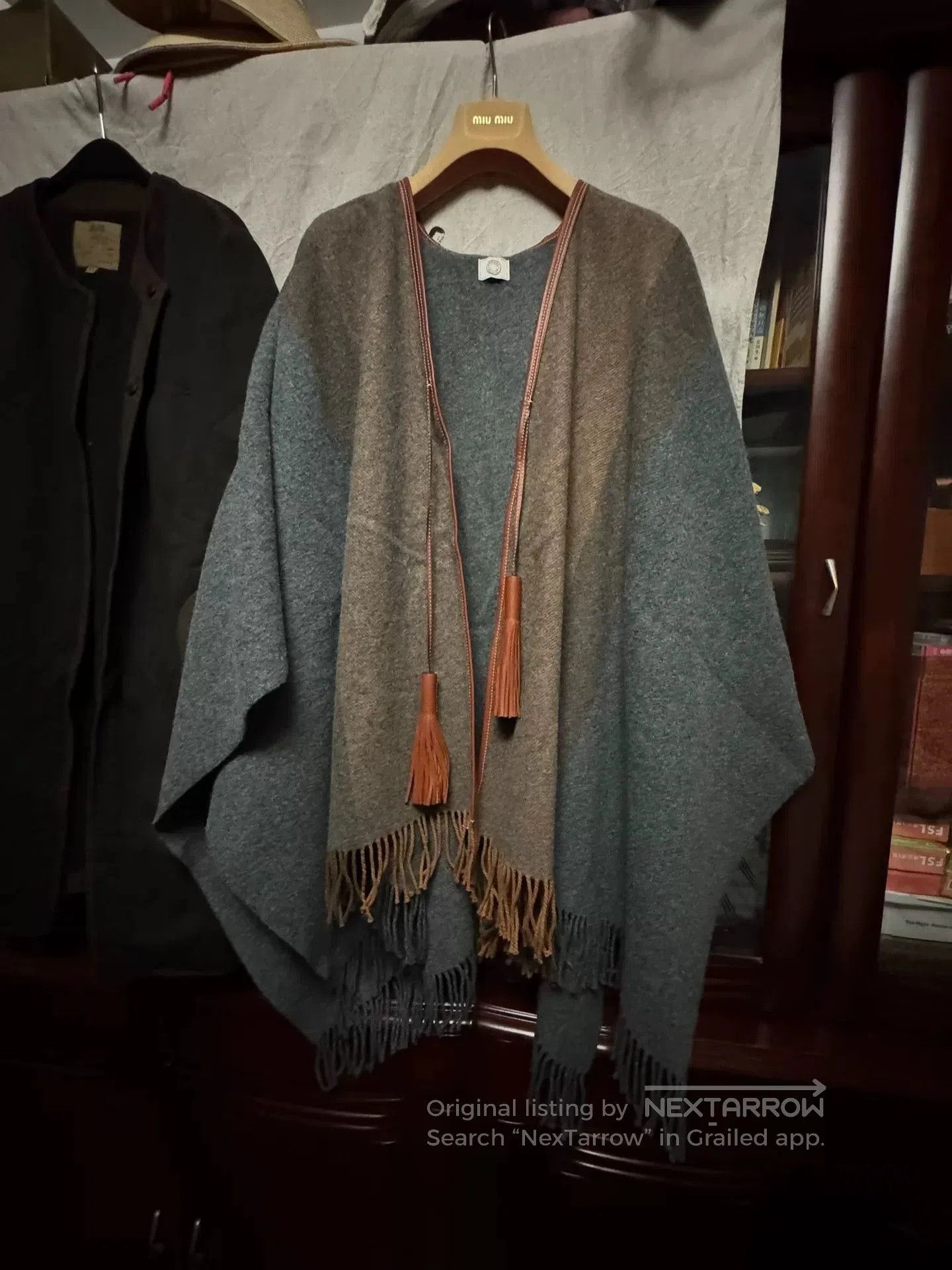 Hermes Wool Cashmere Gradient Cape.