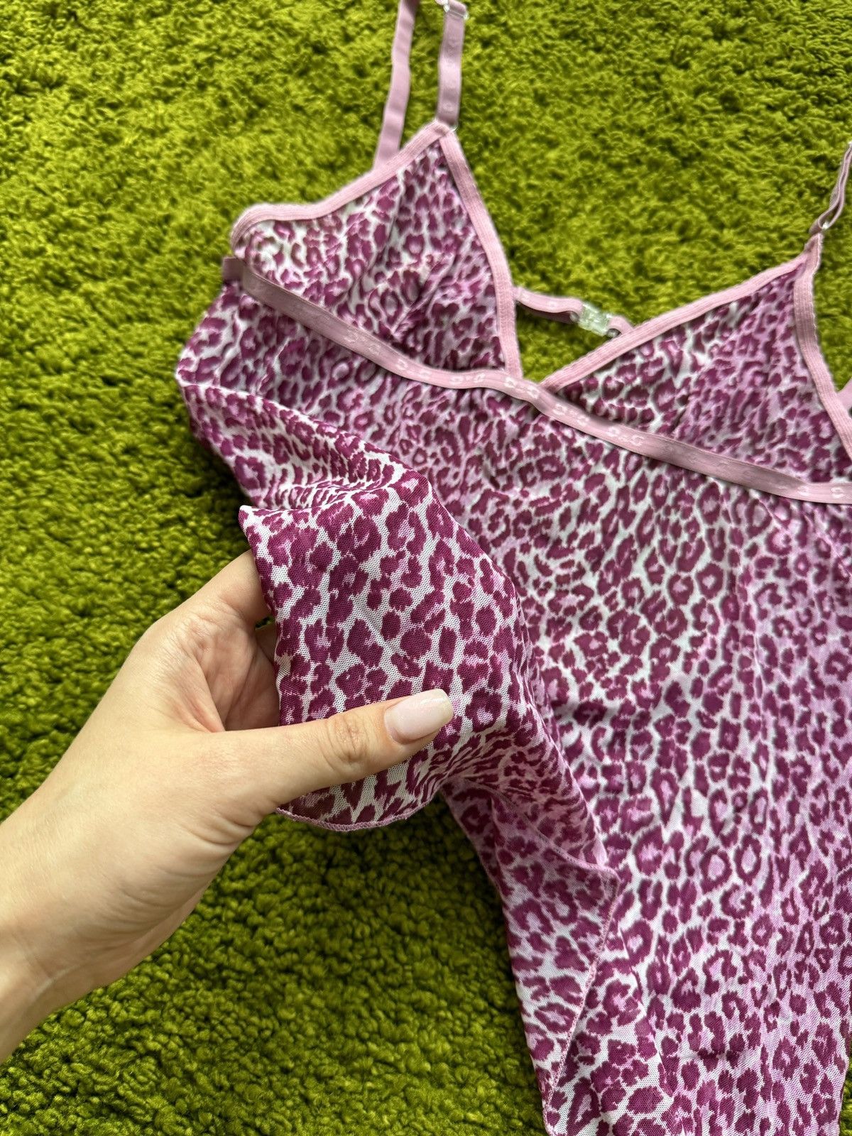 Dolce & Gabbana × Vintage Dolce & Gabbana D&G 2000s archive mesh leopard cami tank top Size M / US 6-8 / IT 42-44 - 3 Thumbnail
