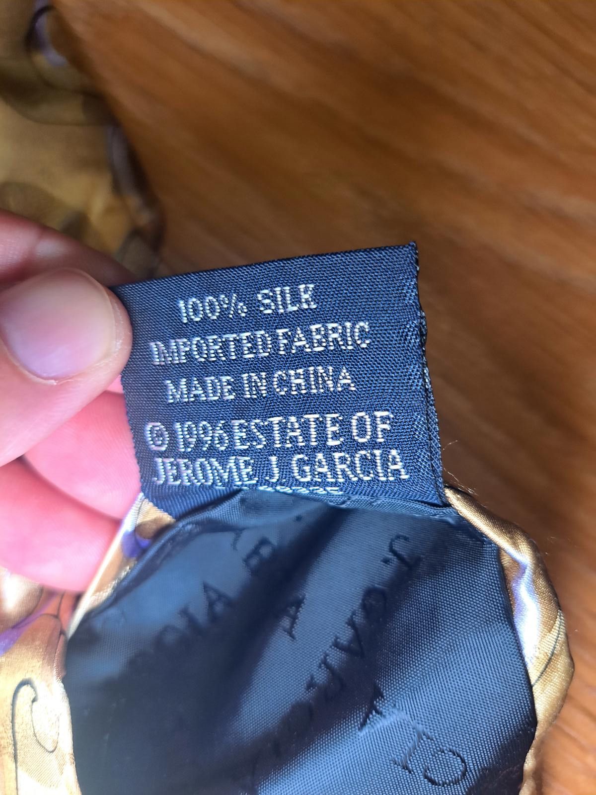 Other VINTAGE 1996 Jerry Garcia Silk Tie Gold Abstract Art Wide Size ONE SIZE - 3 Thumbnail