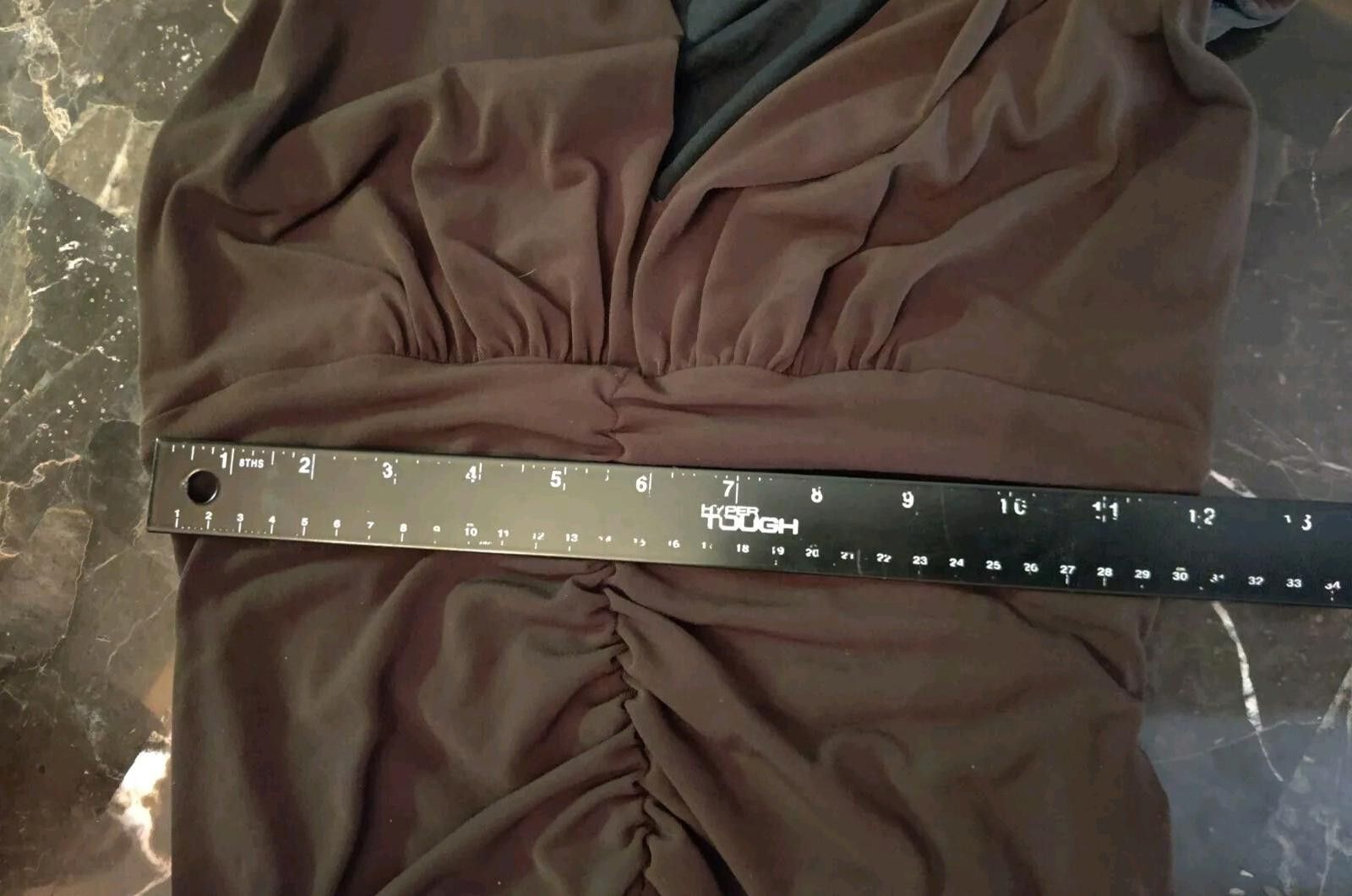 Other Arden B Womens Cinched Dress Brown Size XS Ruched Pencil St Size XS / US 0-2 / IT 36-38 - 9 Thumbnail