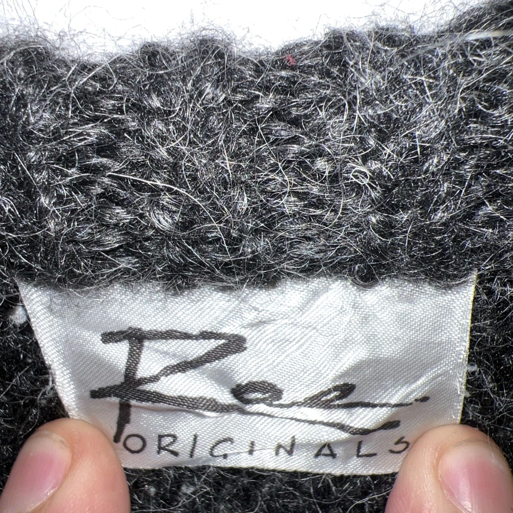 RAEY VINTAGE Rae Original Gray ALPACA Rabbit Fur Sweater Womens Size L Pullover Fur Womens Size L / US 10 / IT 46 - 3 Thumbnail