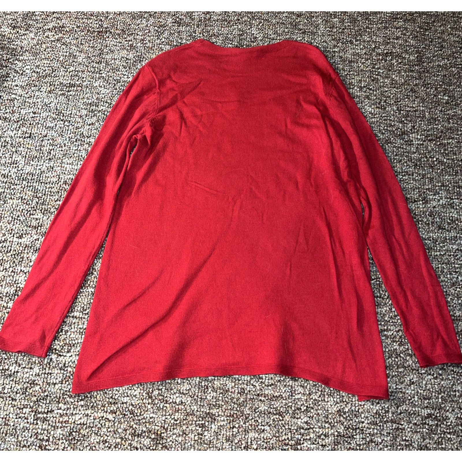 J. Jill VINTAGE J. Jill Women's Shirt Blouse Adult Small Long Sleeve Cotton Blend Red Casual Seasonal Size S / US 4 / IT 40 - 5 Thumbnail