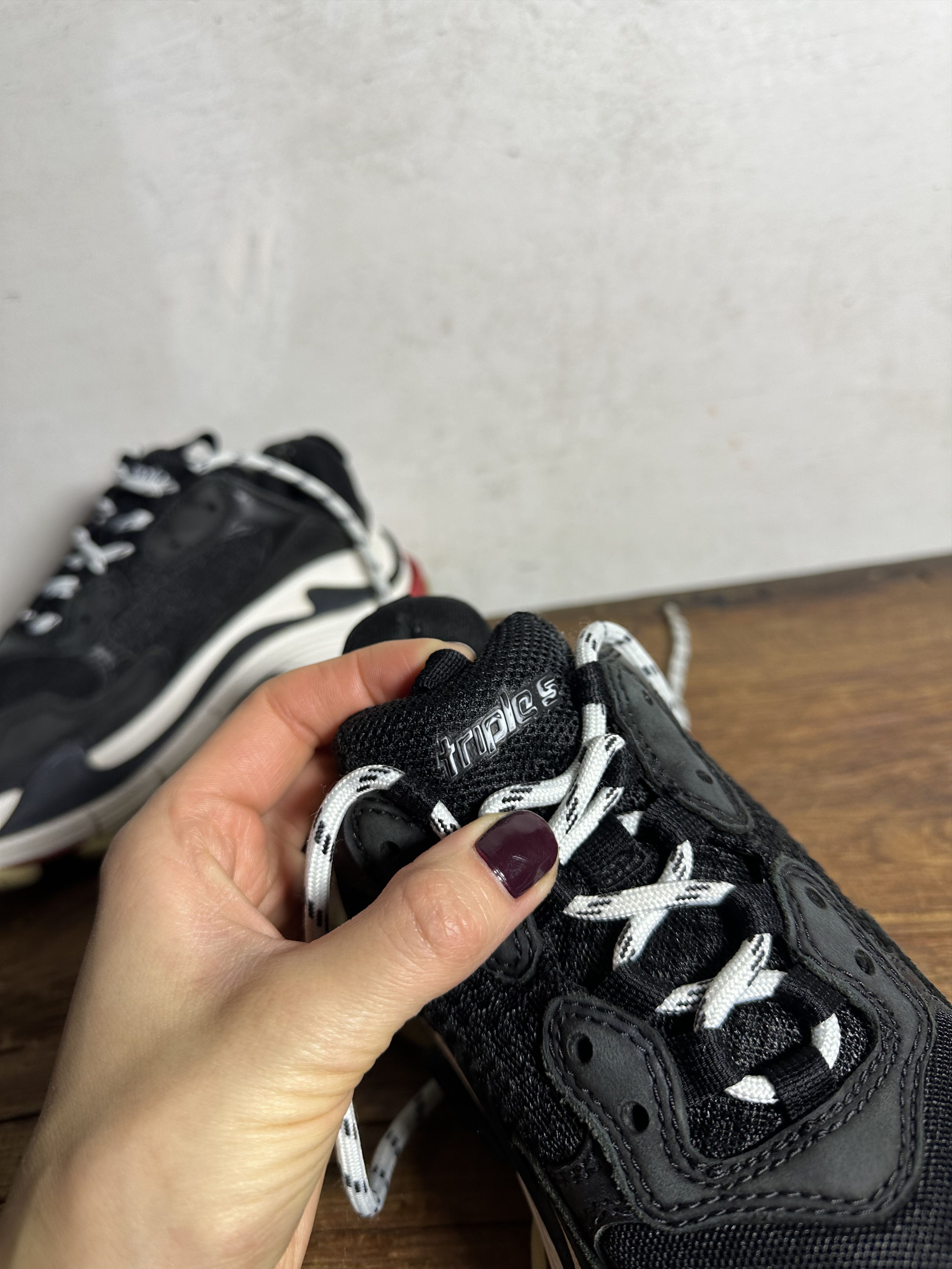 Balenciaga Balenciaga Triple S Black Red White Size US 8 / IT 38 - 9 Thumbnail