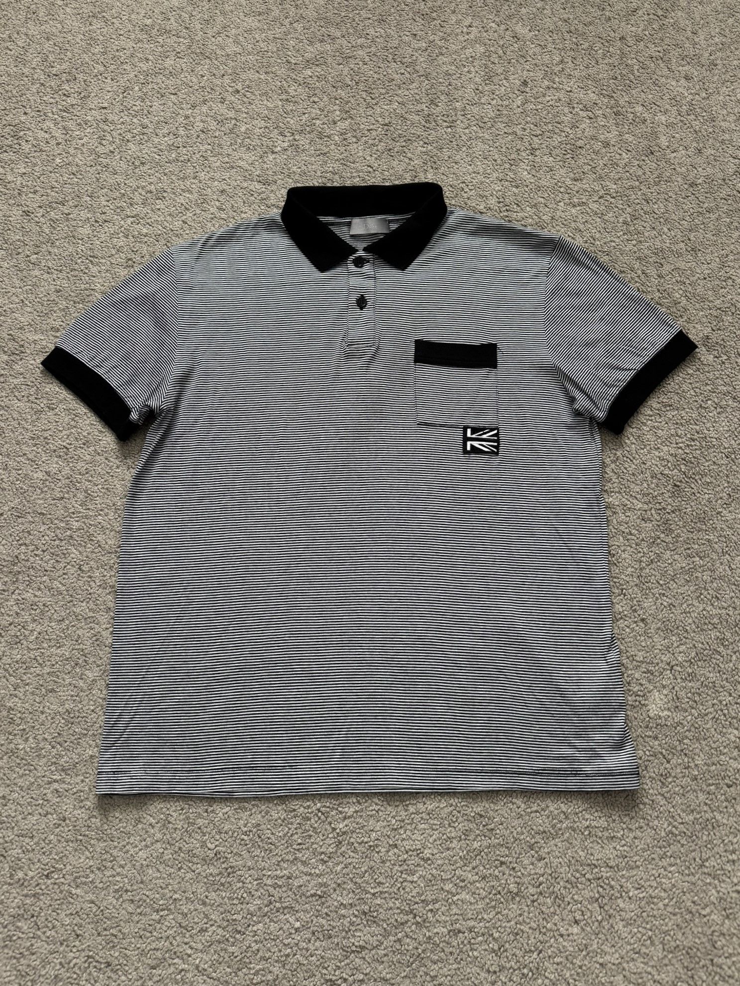 Dior × Hedi Slimane SS06 Dior Homme Union Jack Flag Striped Polo