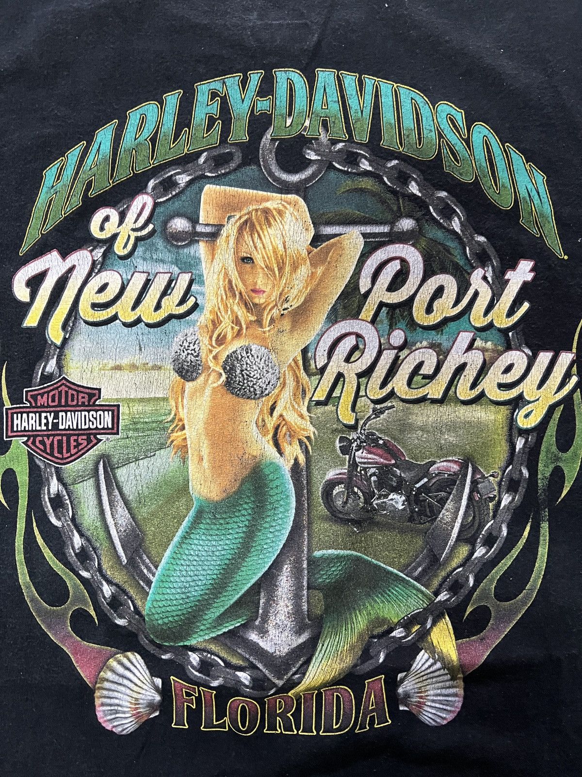 Harley Davidson Vintage Harley-Davidson Pin-Up Girl New Port Richey Florida Size US XXL / EU 58 / 5 - 5 Thumbnail
