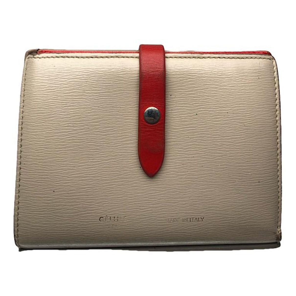 Triomphe Beige Leather Wallet