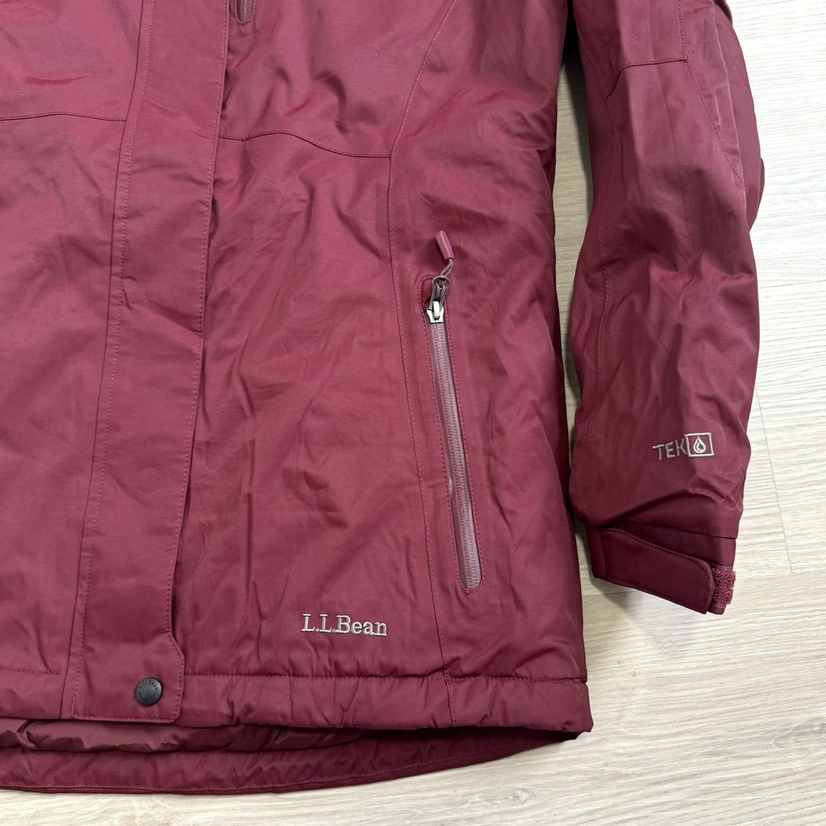 Vintage L.L. Bean Rugged Ridge Parka Jacket Full Zip TEK Maroon Red Primaloft Women’s S Size S / US 4 / IT 40 - 5 Thumbnail