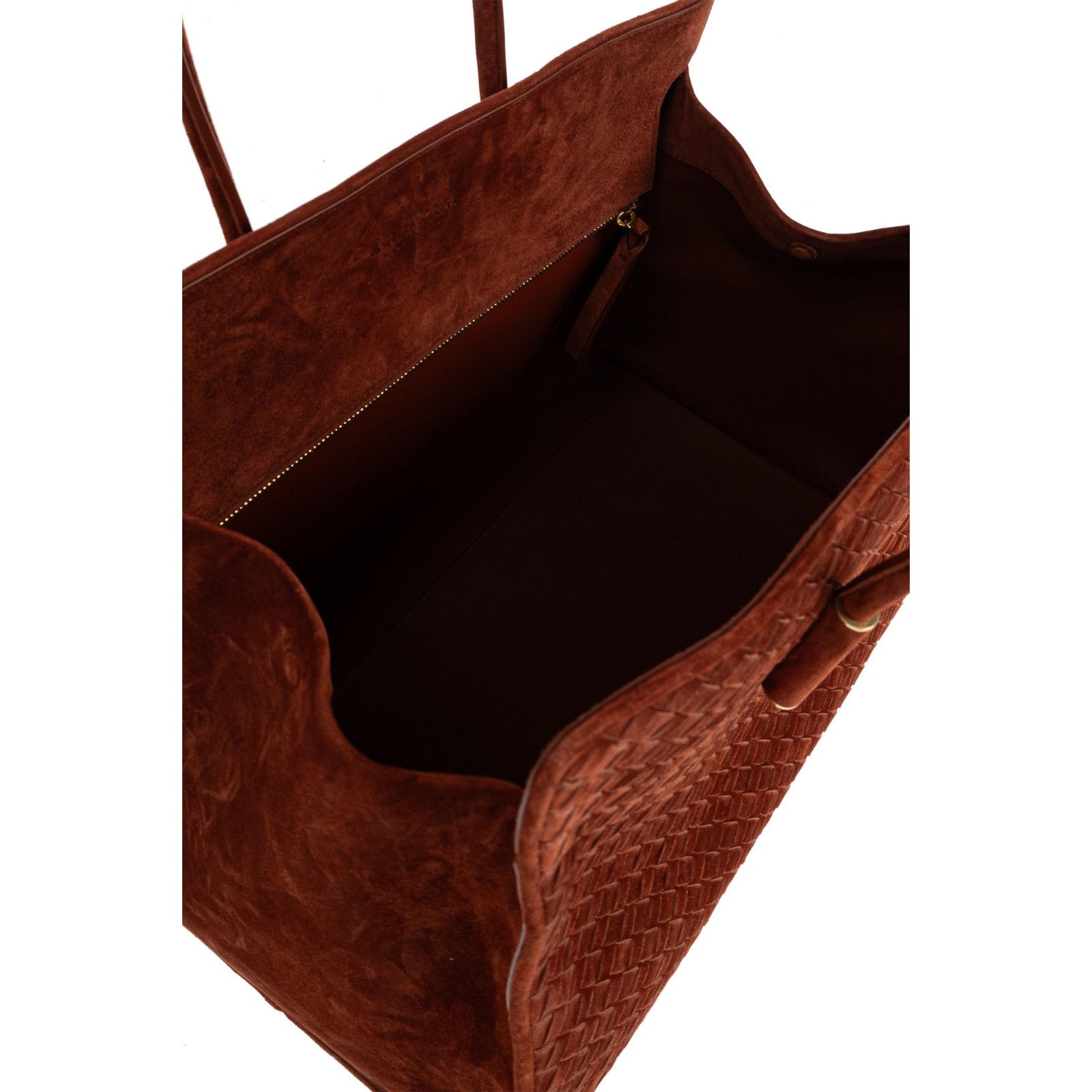 Bottega Veneta BOTTEGA VENETA Barbara $5900 Rust Suede Tote Bag New & Authe Size ONE SIZE - 4 Thumbnail