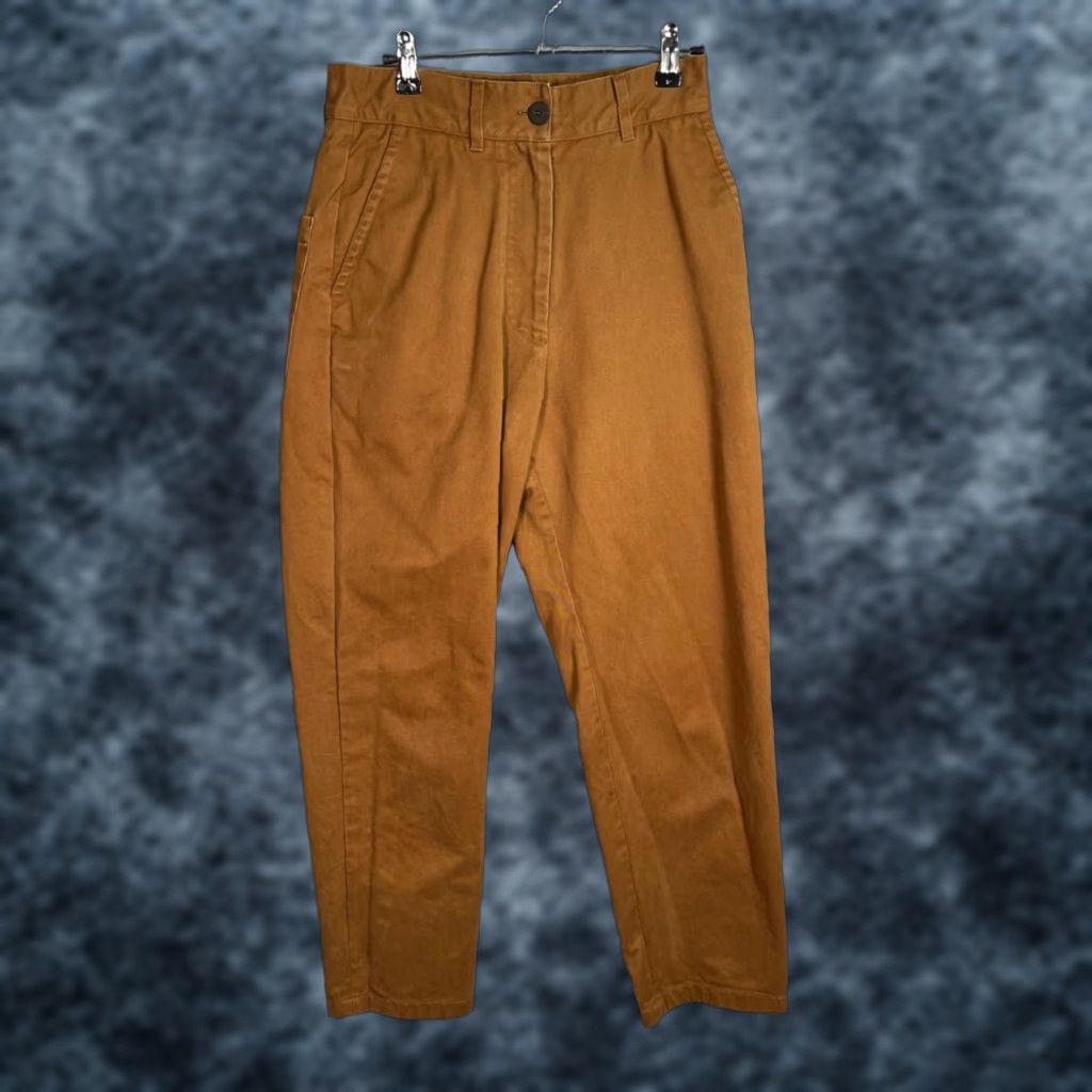 Studio Nicholson STUDIO NICHOLSON Womens Chino Pants Size 0 Hazelnut Brown Cotton Flat Front High Rise Straight Leg Size 25" / US 0 / IT 36 - 1 Thumbnail