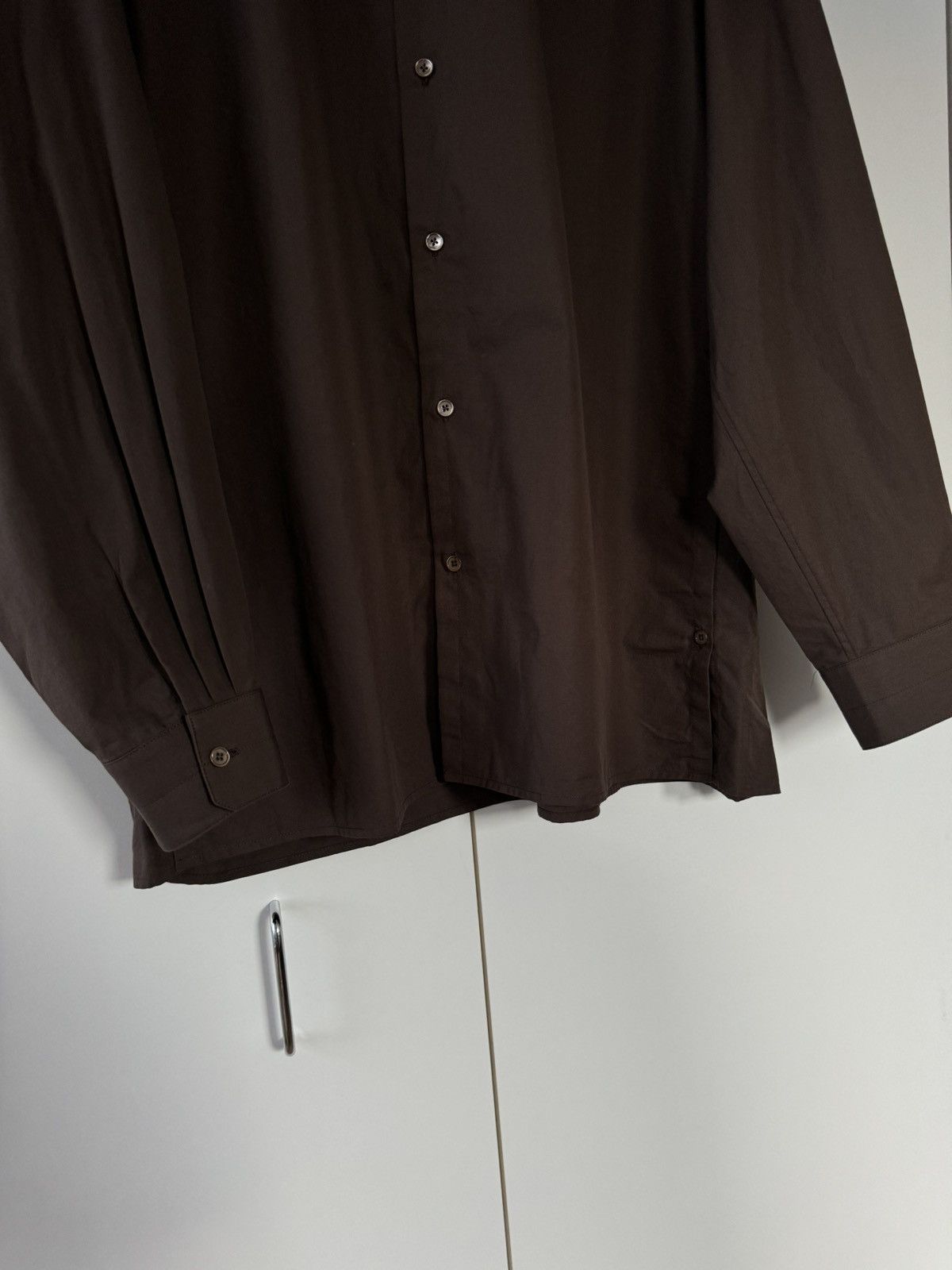Lemaire Twisted Shirt in Brown Cotton 54 Size US XXL / EU 58 / 5 - 7 Thumbnail