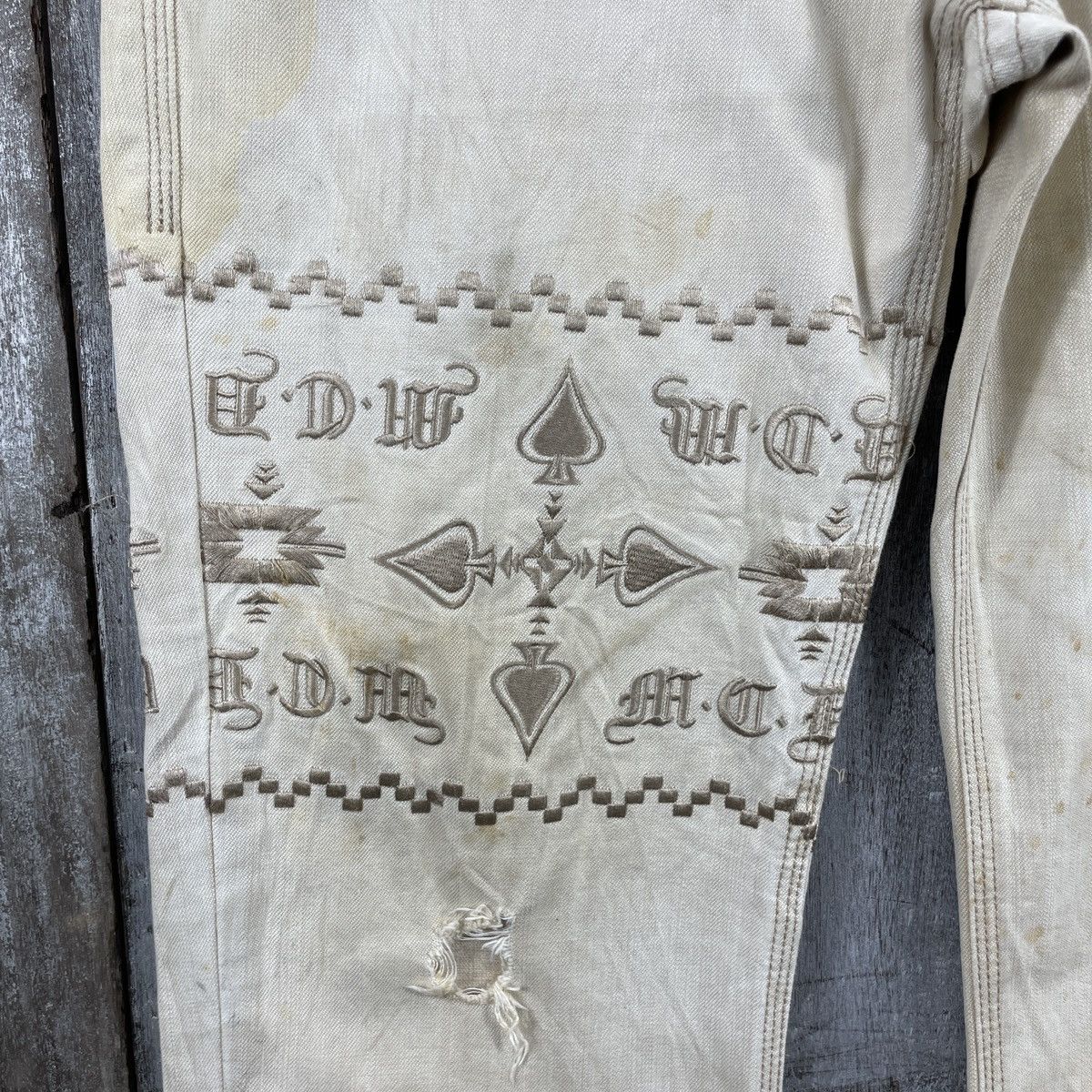 Hysteric Glamour × Japanese Brand Vintage Distressed M.C.D Embroidery Punk Style Size US 31 - 6 Thumbnail