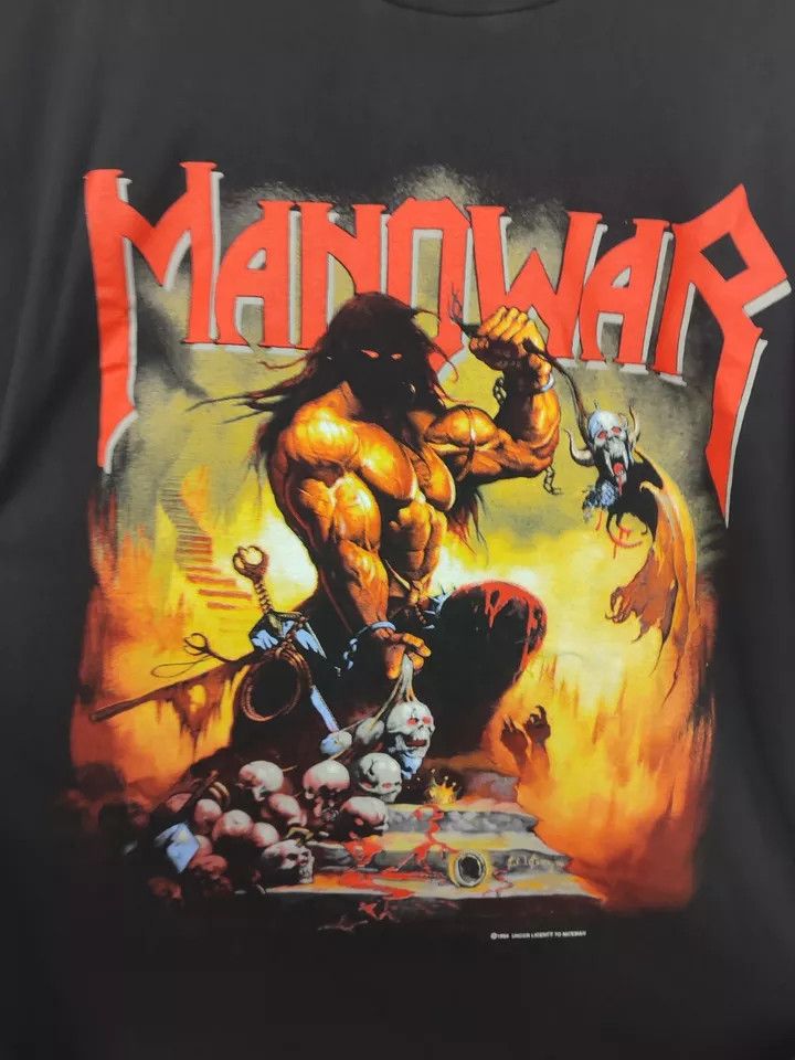 Vintage Vintage Manowar 1994 World Tour Agony and Ecstasy Shirt Size US XL / EU 56 / 4 - 3 Thumbnail