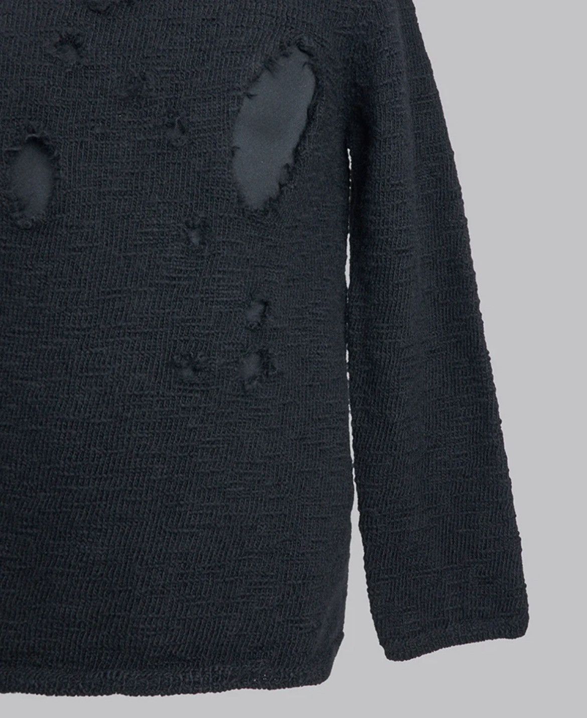 Comme des Garcons Black RIPPED EFFECT KNITWEAR Size US XL / EU 56 / 4 - 7 Thumbnail