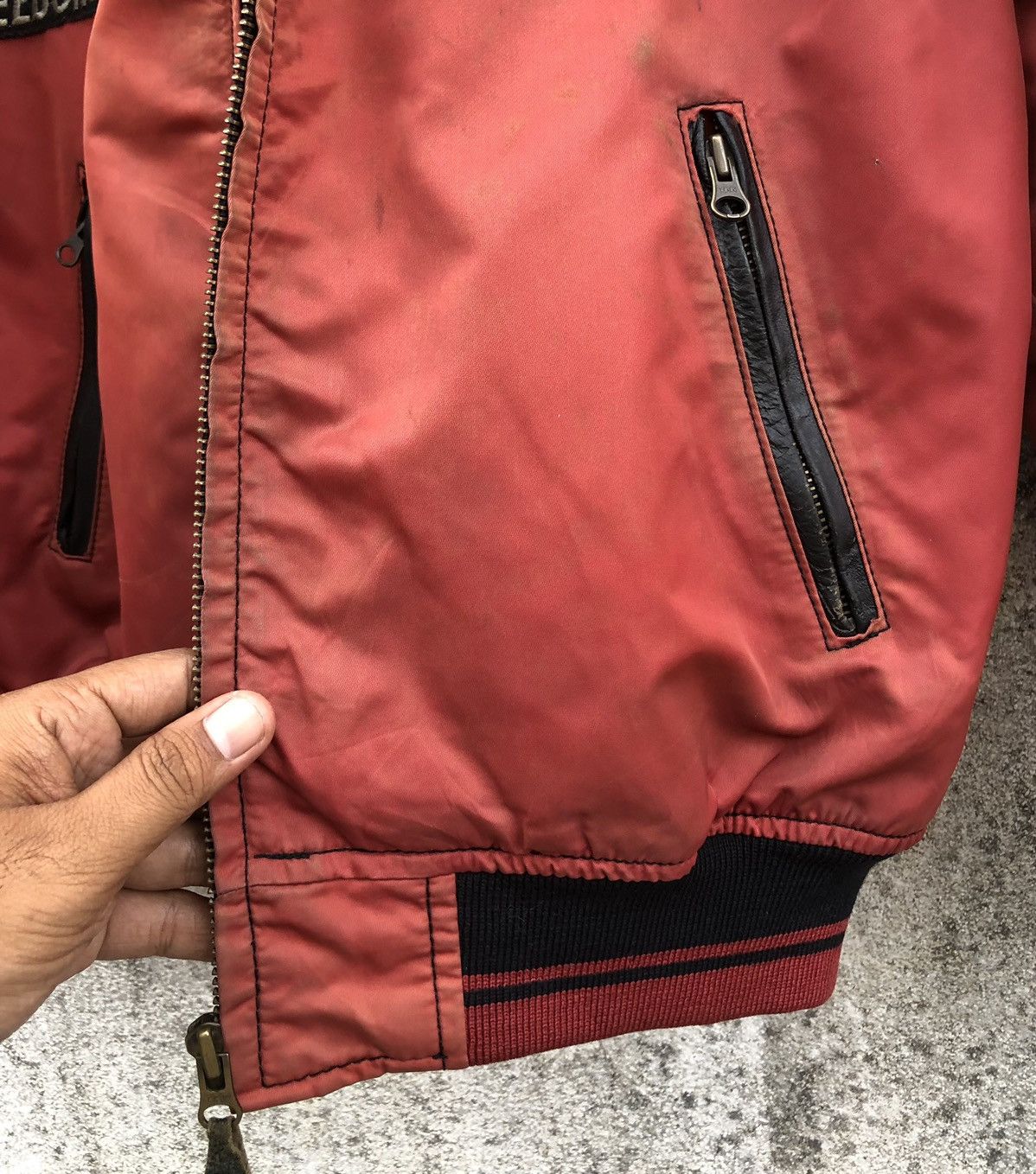 Harley Davidson Vintage Harley Davidson Racing Cowhide/Nylon Bomber Jacket Size US M / EU 48-50 / 2 - 8 Thumbnail