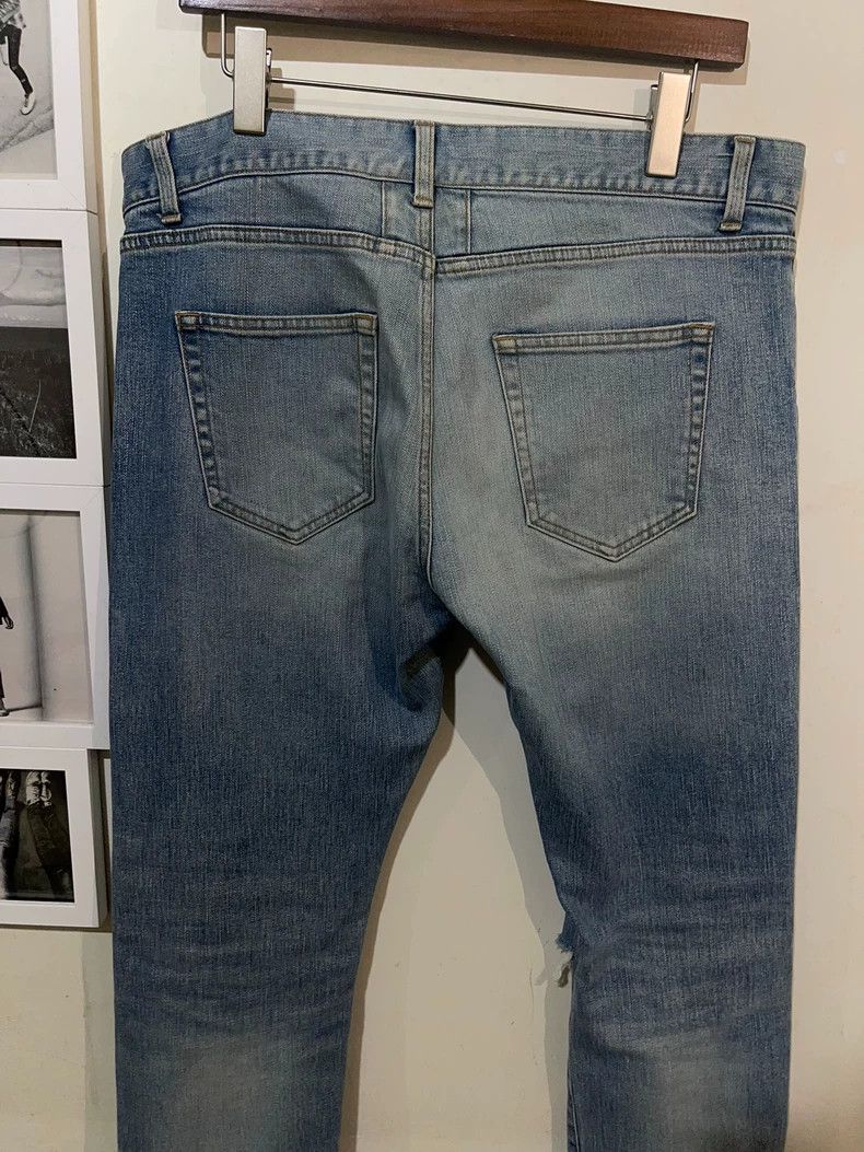 Yves Saint Laurent Saint Laurent 16 FW light blue do old yellow mud wash thre Size US 33 - 7 Thumbnail