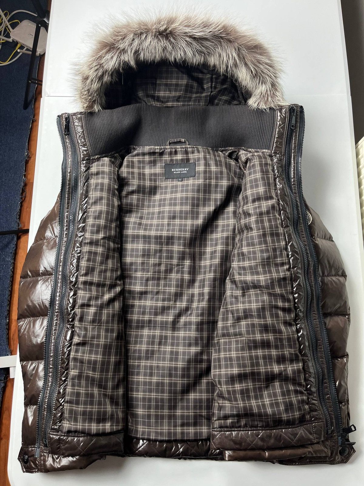 Burberry 00’ Japanese Burberry fur puffer jacket Size US L / EU 52-54 / 3 - 4 Thumbnail
