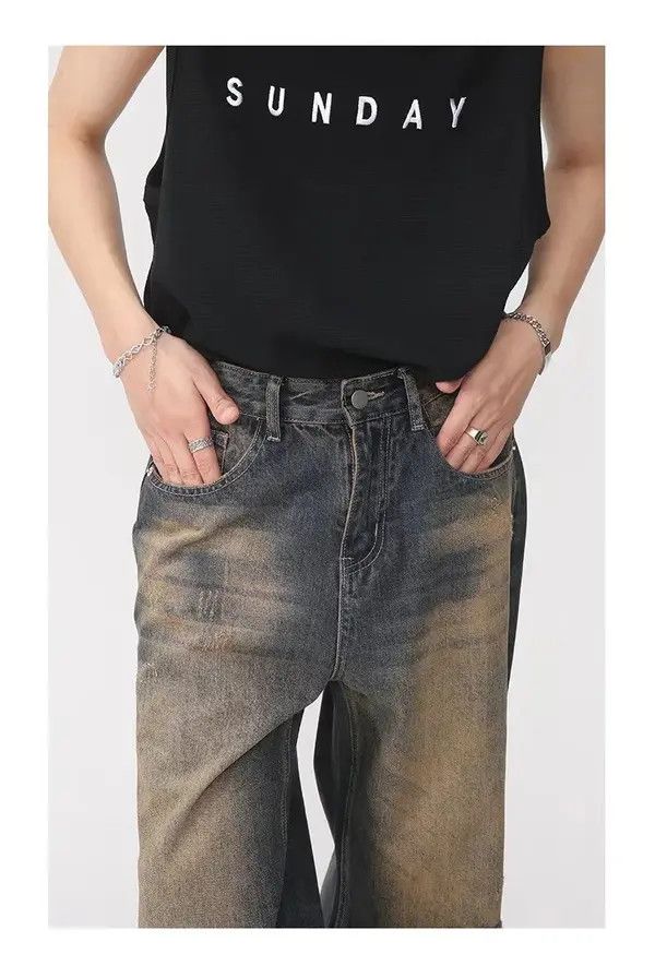 VIBE Blue Gradient Wash Bootcut Flared Jeans y2k retro Size US 30 / EU 46 - 8 Thumbnail