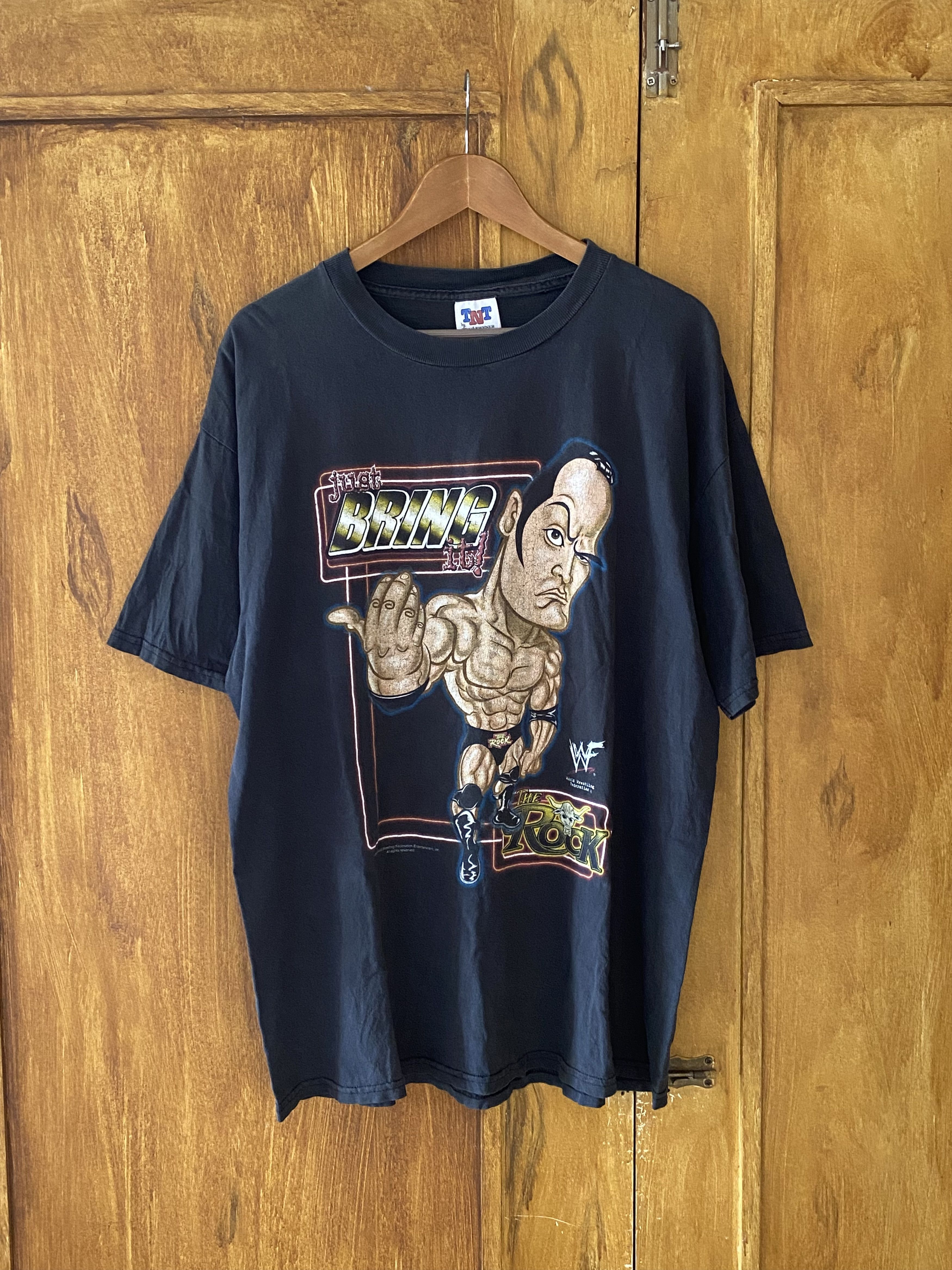 Other Rare 00's. WWF The Rock " Just Bring It " Tee Size US XL / EU 56 / 4 - 1 Thumbnail