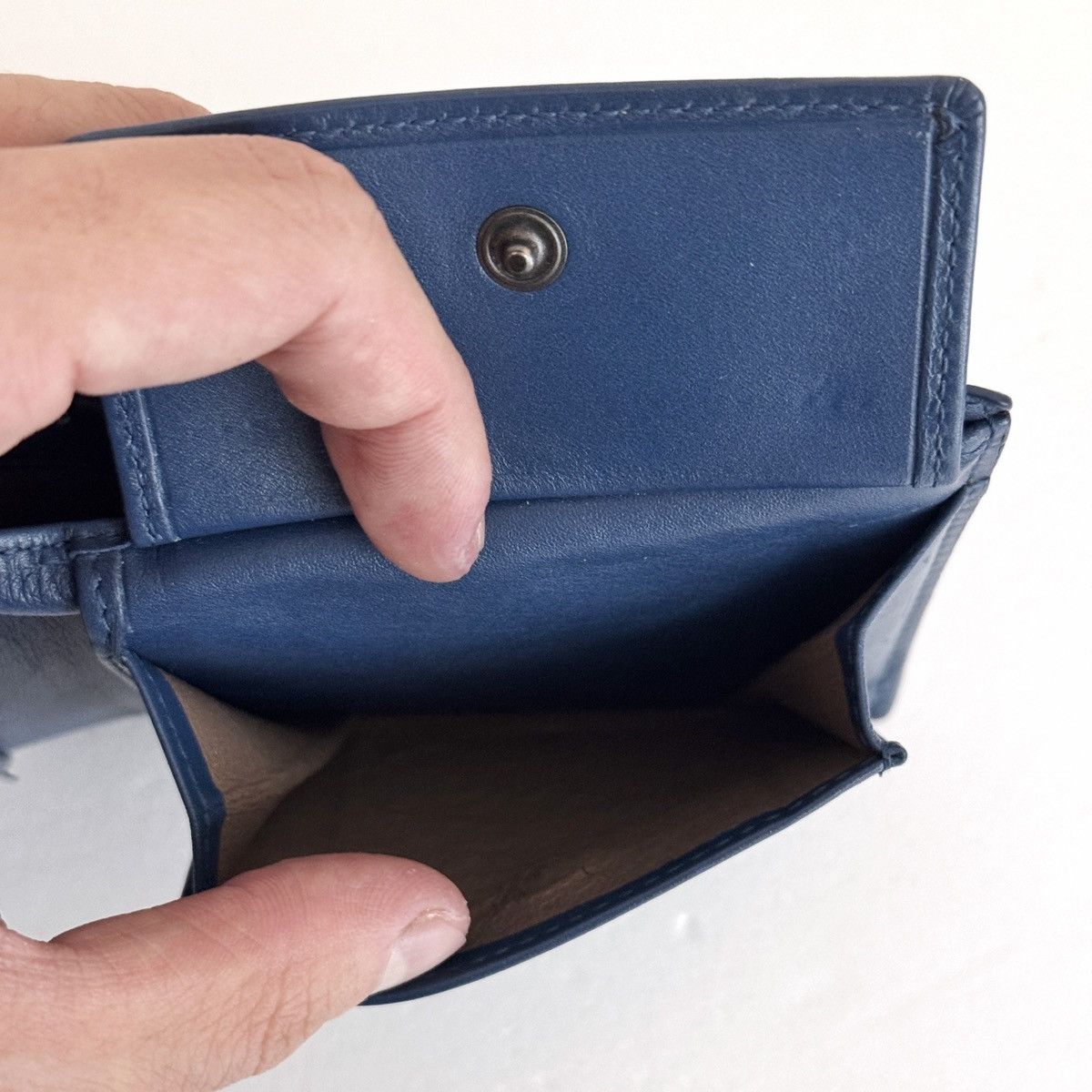 Bottega Veneta Bottega Veneta Intrecciato Blue Bifold Wallet Coin Pocket Size ONE SIZE - 10 Thumbnail