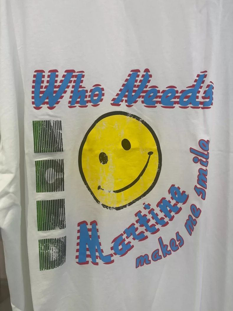 Martine Rose Martine rose White smiling tee shirt Size L / US 10 / IT 46 - 3 Thumbnail
