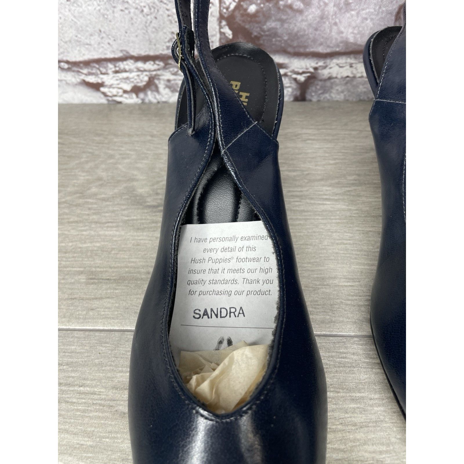 Hush Puppies Hush Puppies Navy Blue Leather Pointed Toe Ankle Strap Heels Size US 8.5 / IT 38.5 - 14 Thumbnail