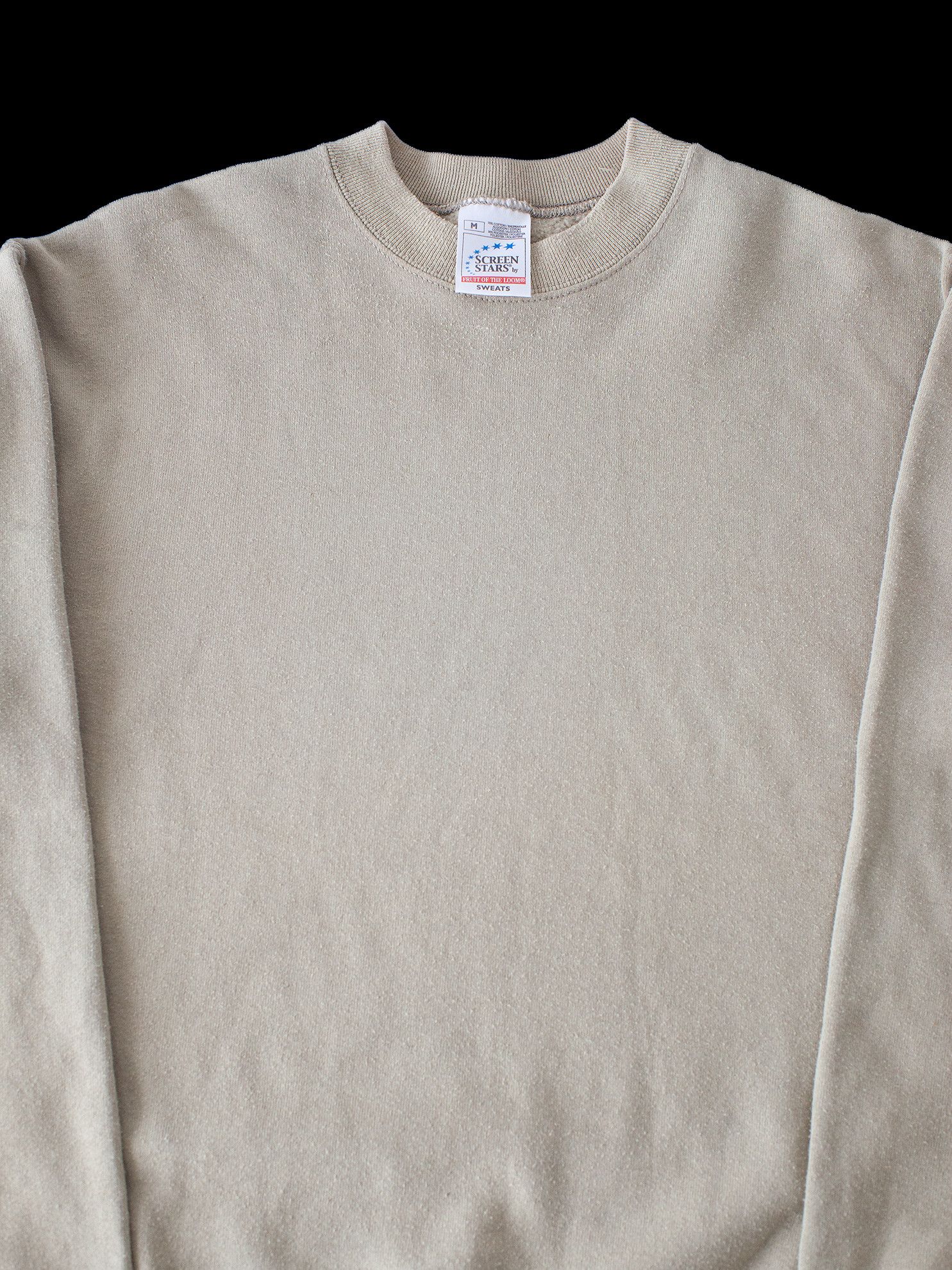Vintage Vintage 00s Basic Blank Beige Crewneck on Screen Stars tag Size US M / EU 48-50 / 2 - 3 Thumbnail