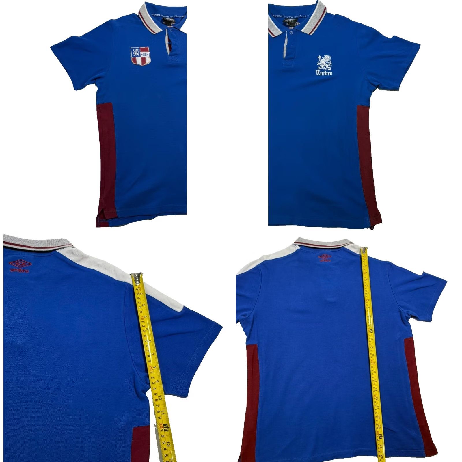 Umbro Umbro Polo Shirt Men XL Blue Knit Cotton Short Sleeve Lion Crest Logo Size US XL / EU 56 / 4 - 8 Thumbnail