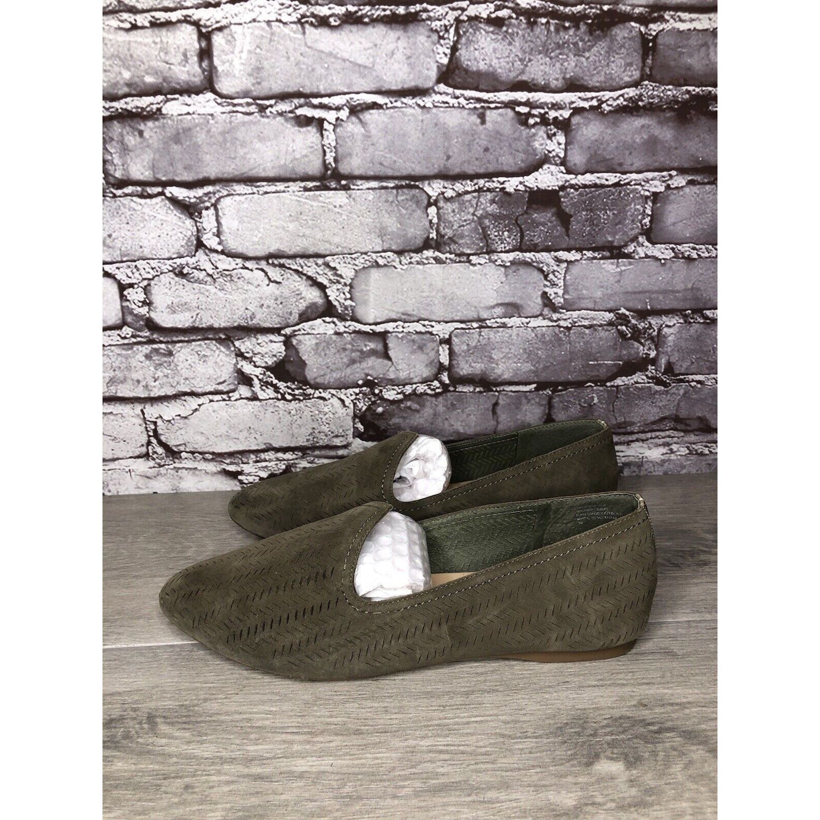 Sun Buddies Birdies Olive Green Suede Leather Comfort Loafer Flats Women Size US 10 / IT 40 - 6 Thumbnail