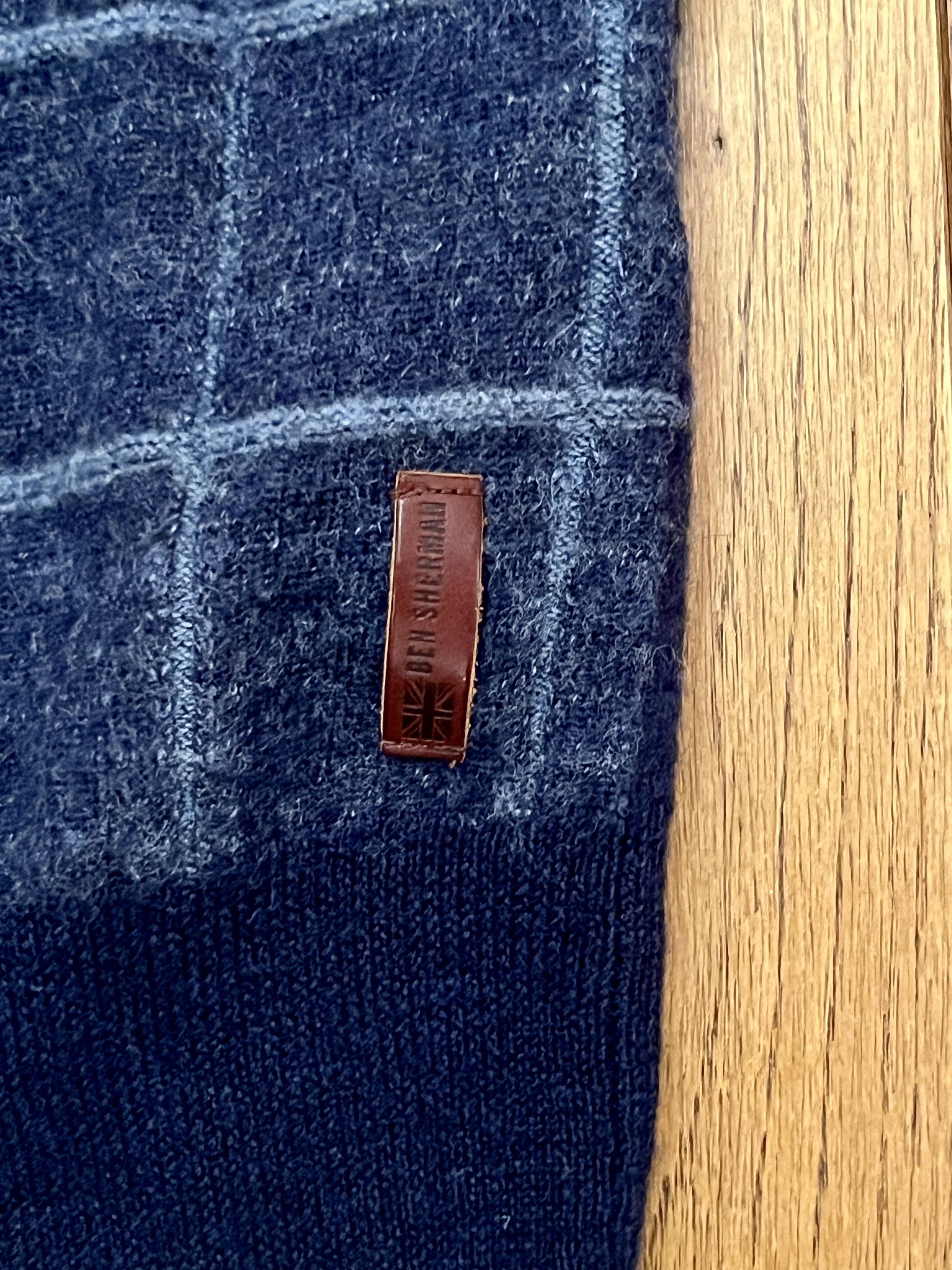 Ben Sherman Ben Sherman 100% Wool Blue Grid Crewneck Sweater Mod Men M Size US M / EU 48-50 / 2 - 3 Thumbnail