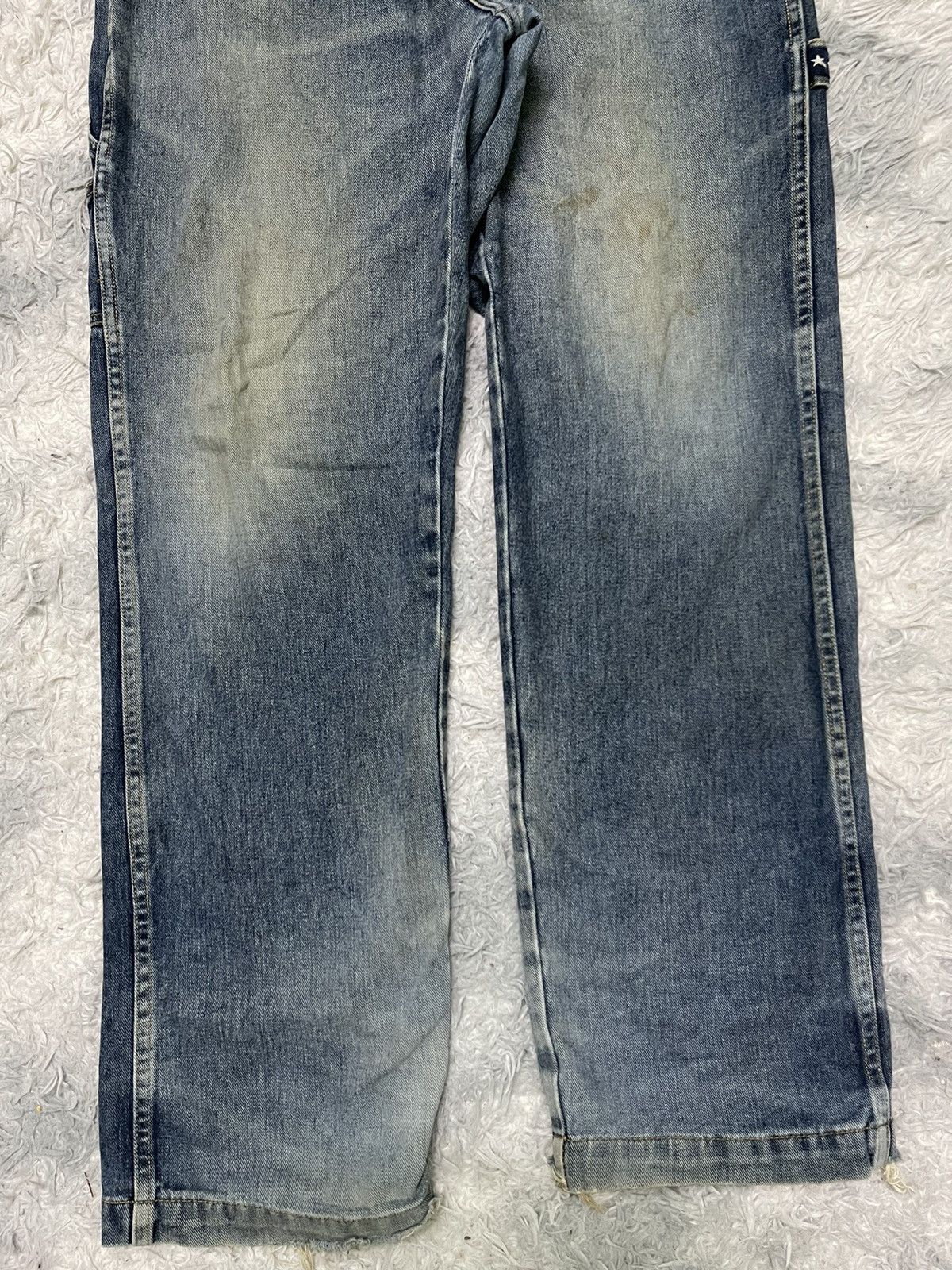 Phat Farm × Vintage 90s PHAT FARM BAGGY CARPENTER DISTRESSED DENIM Size US 31 - 3 Thumbnail